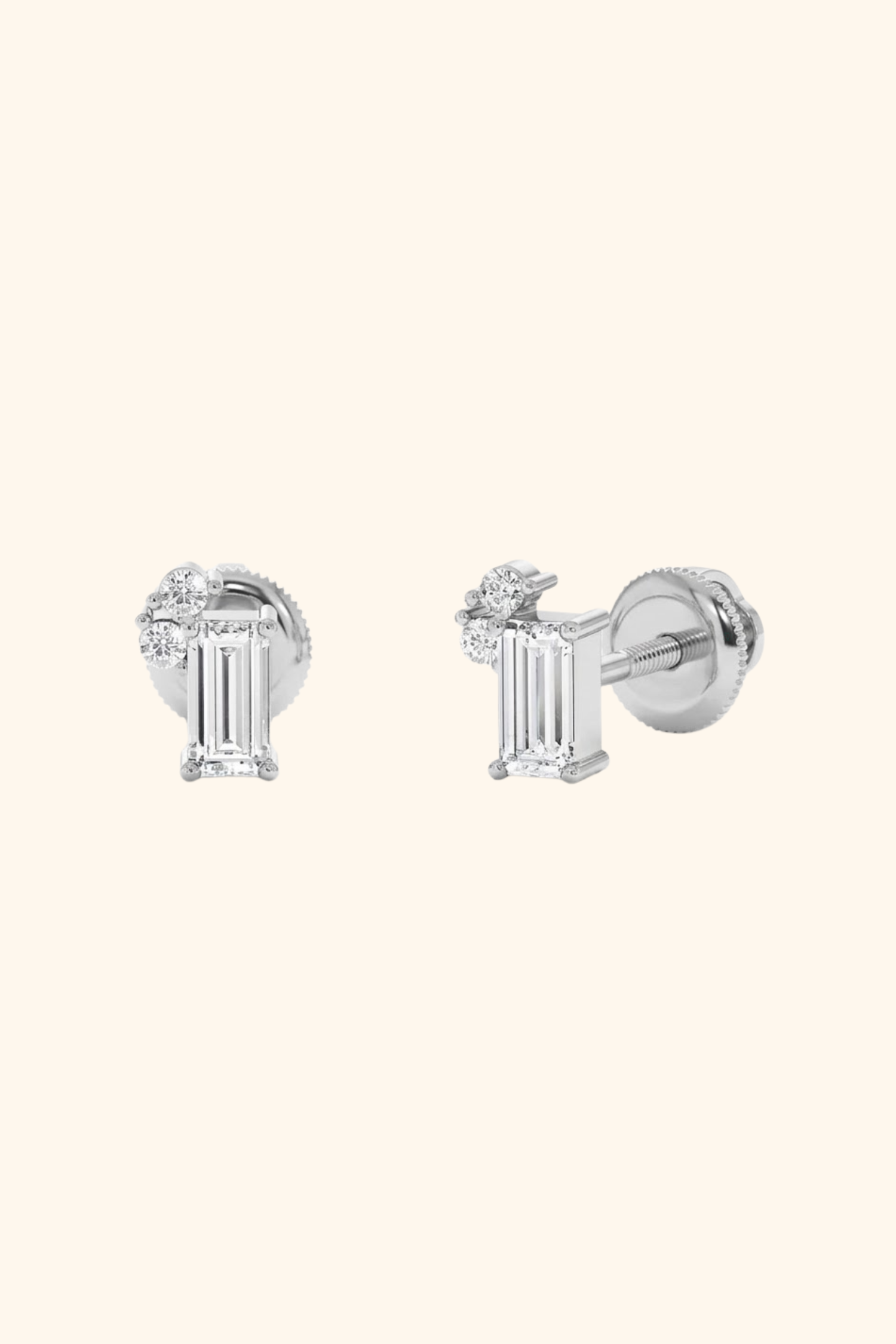 Mixed-Cut Cluster Stud Earrings