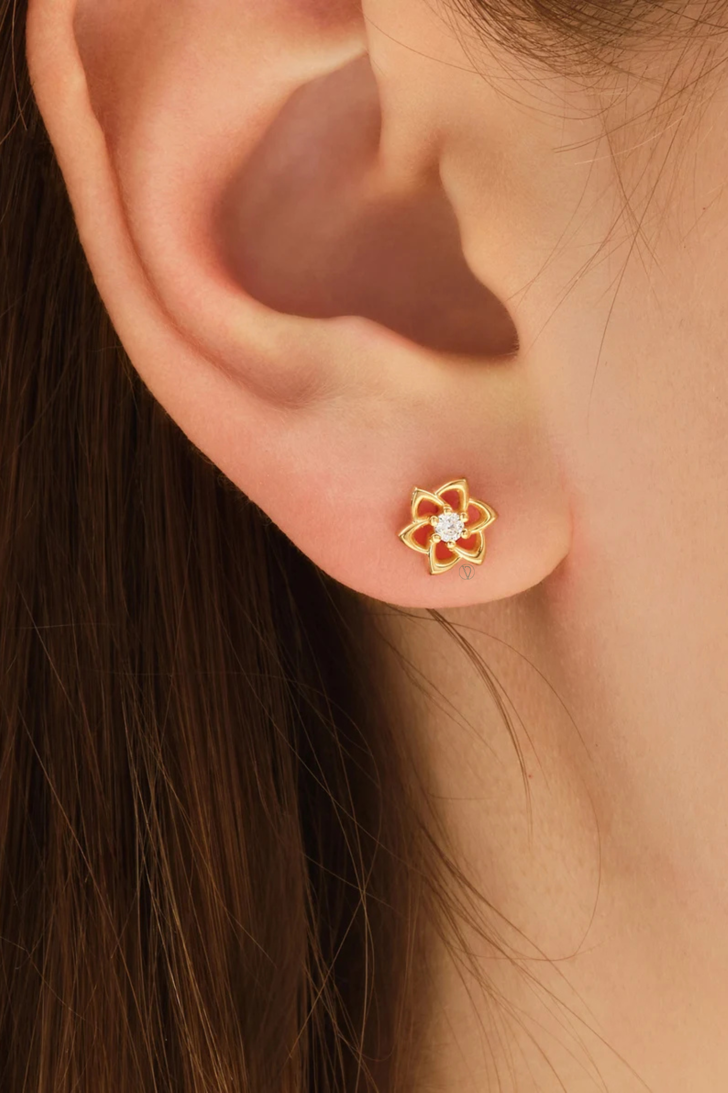 Floral Diamond Studs