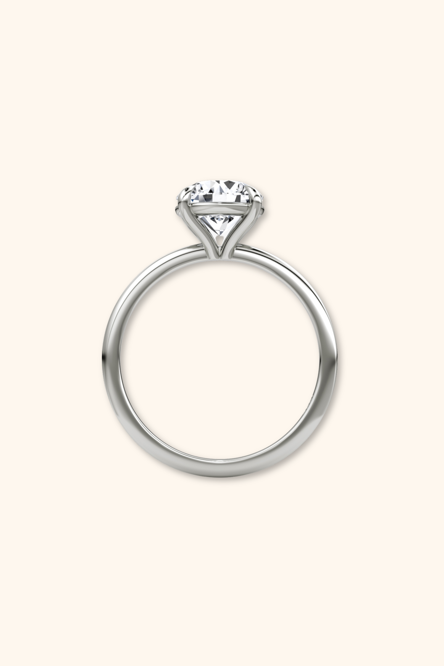 4 Prong Timeless Grace Ring with Round Solitaire