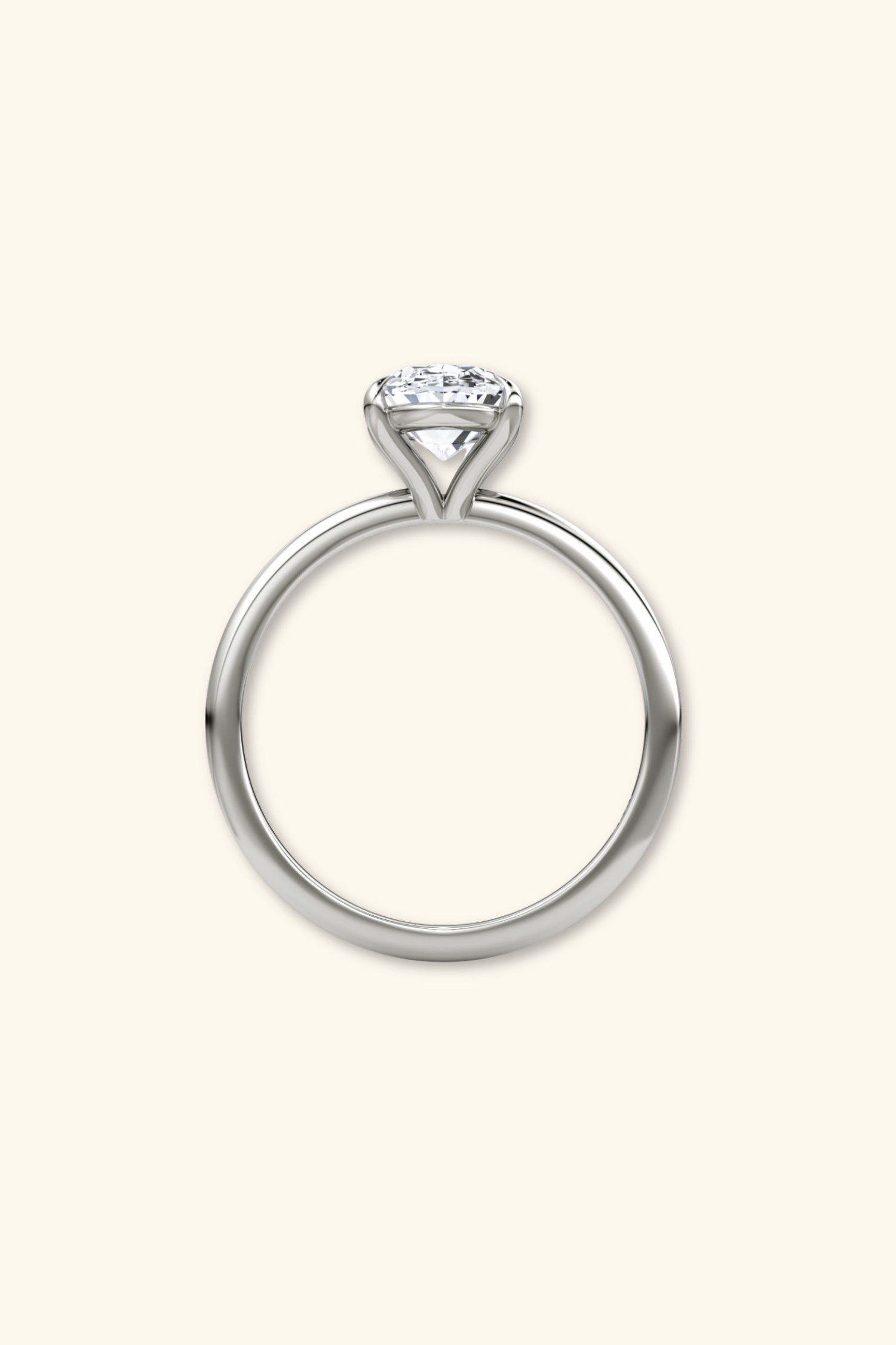 4 Prong Timeless Grace Ring with Oval Solitaire