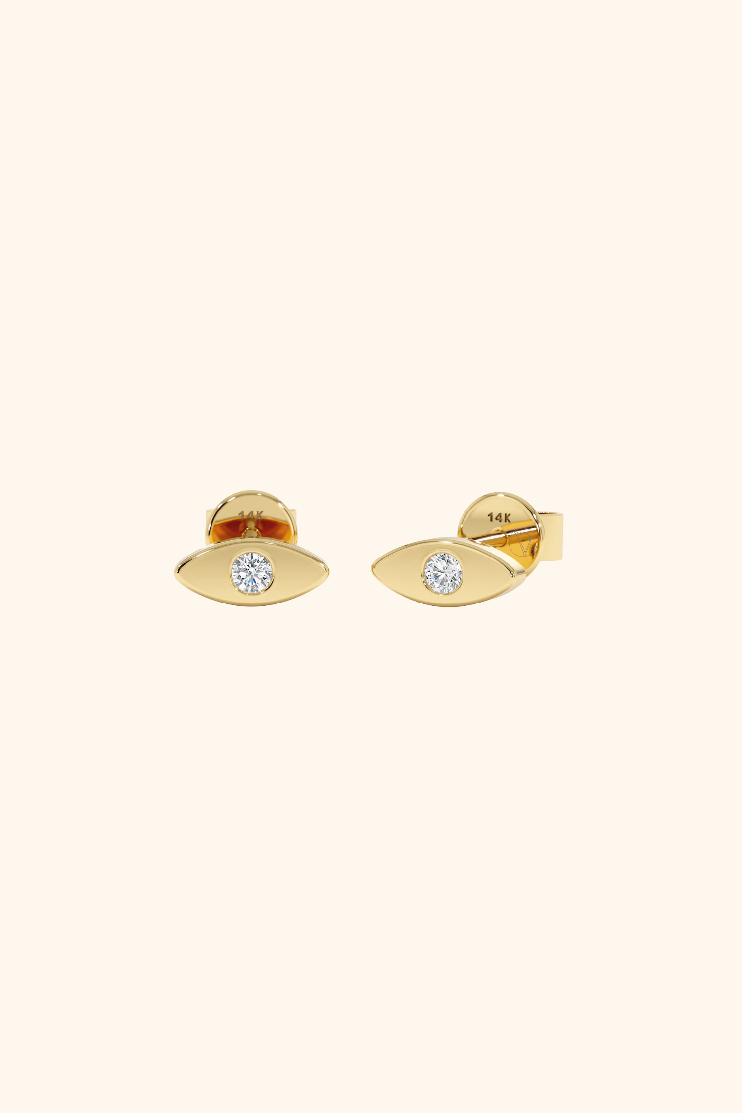Kids Diamond Small Lucky Eye Stud Earrings