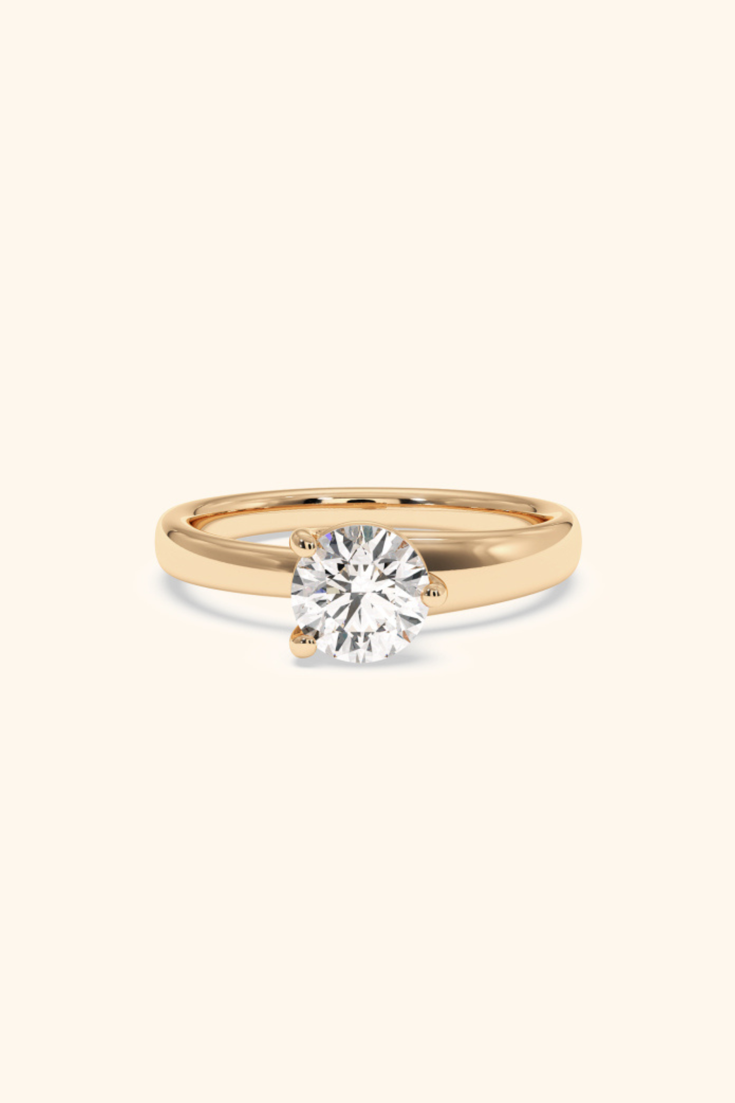 Agnes Classic Round Brilliant Solitaire Ring