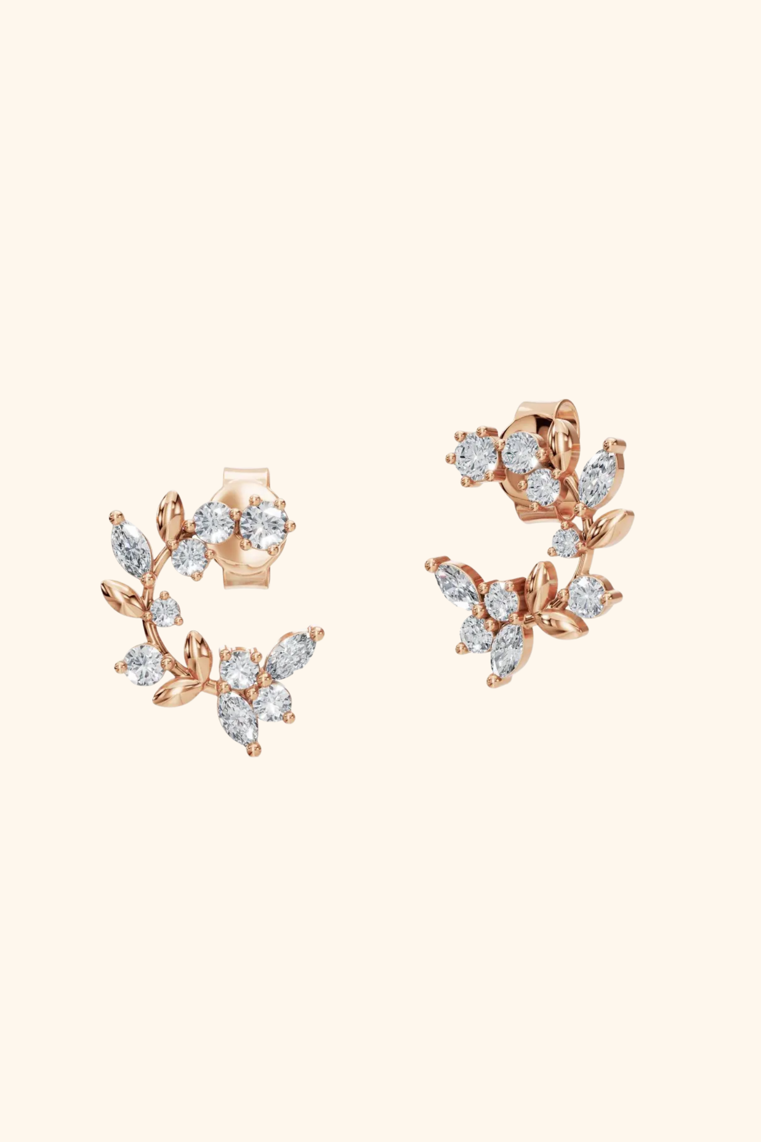 Leaf Diamond Earrings