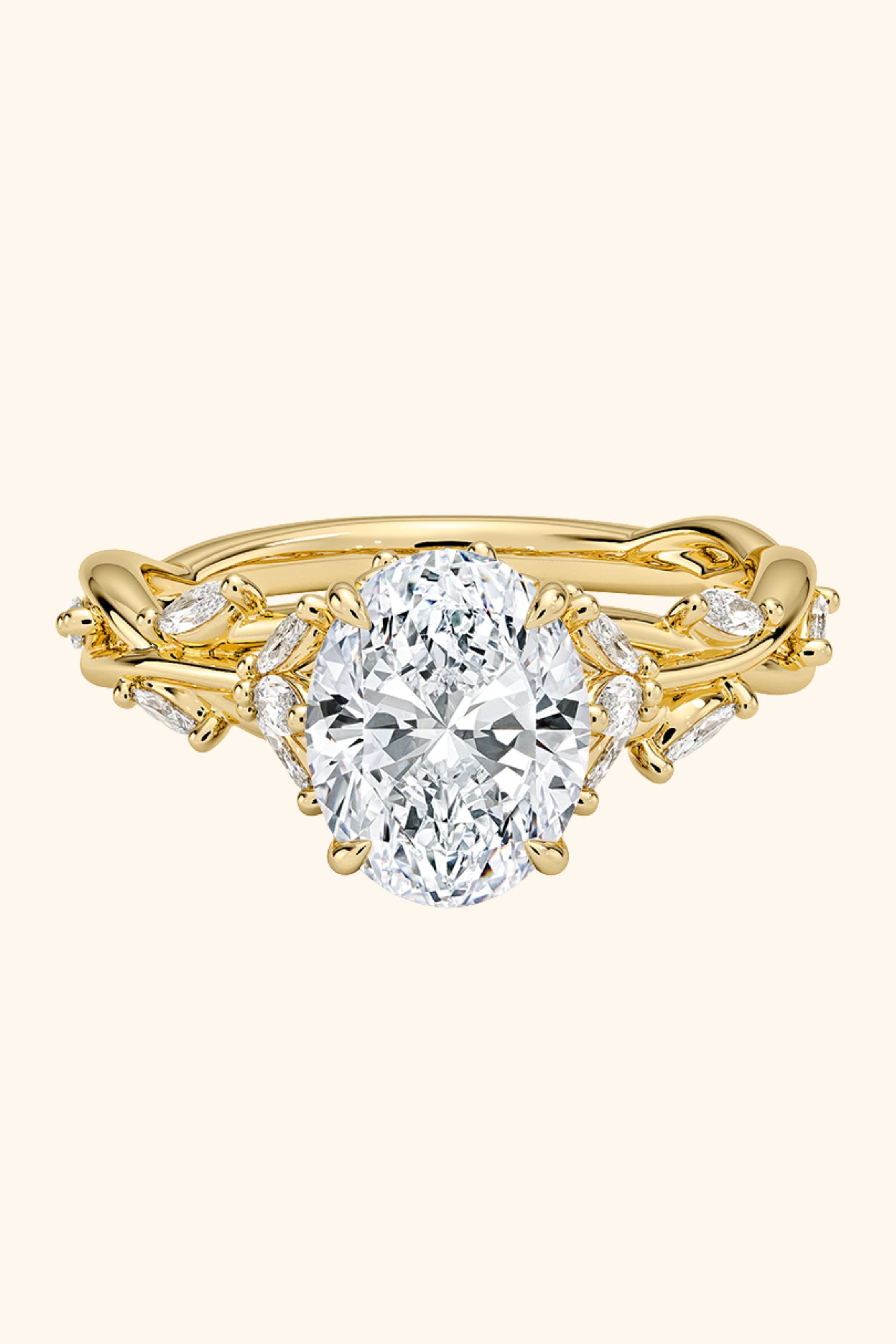 Amara Bloom Oval Solitaire Ring