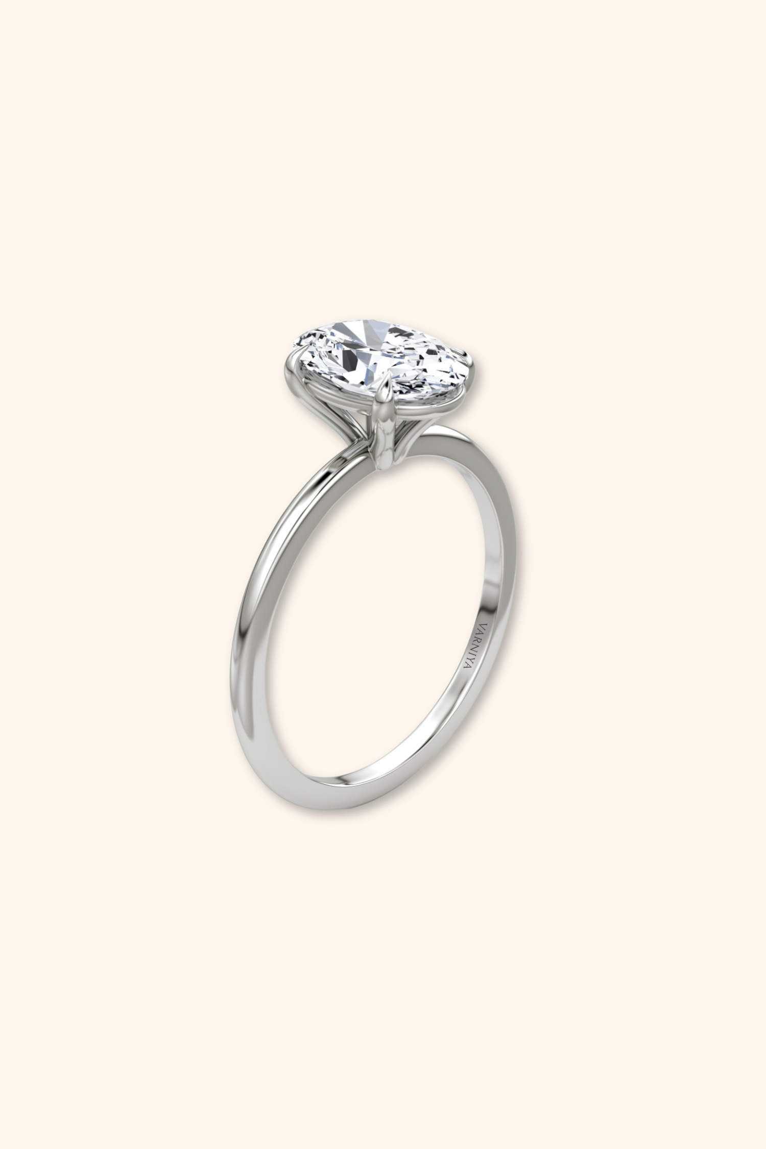 4 Prong Timeless Grace Ring with Oval Solitaire