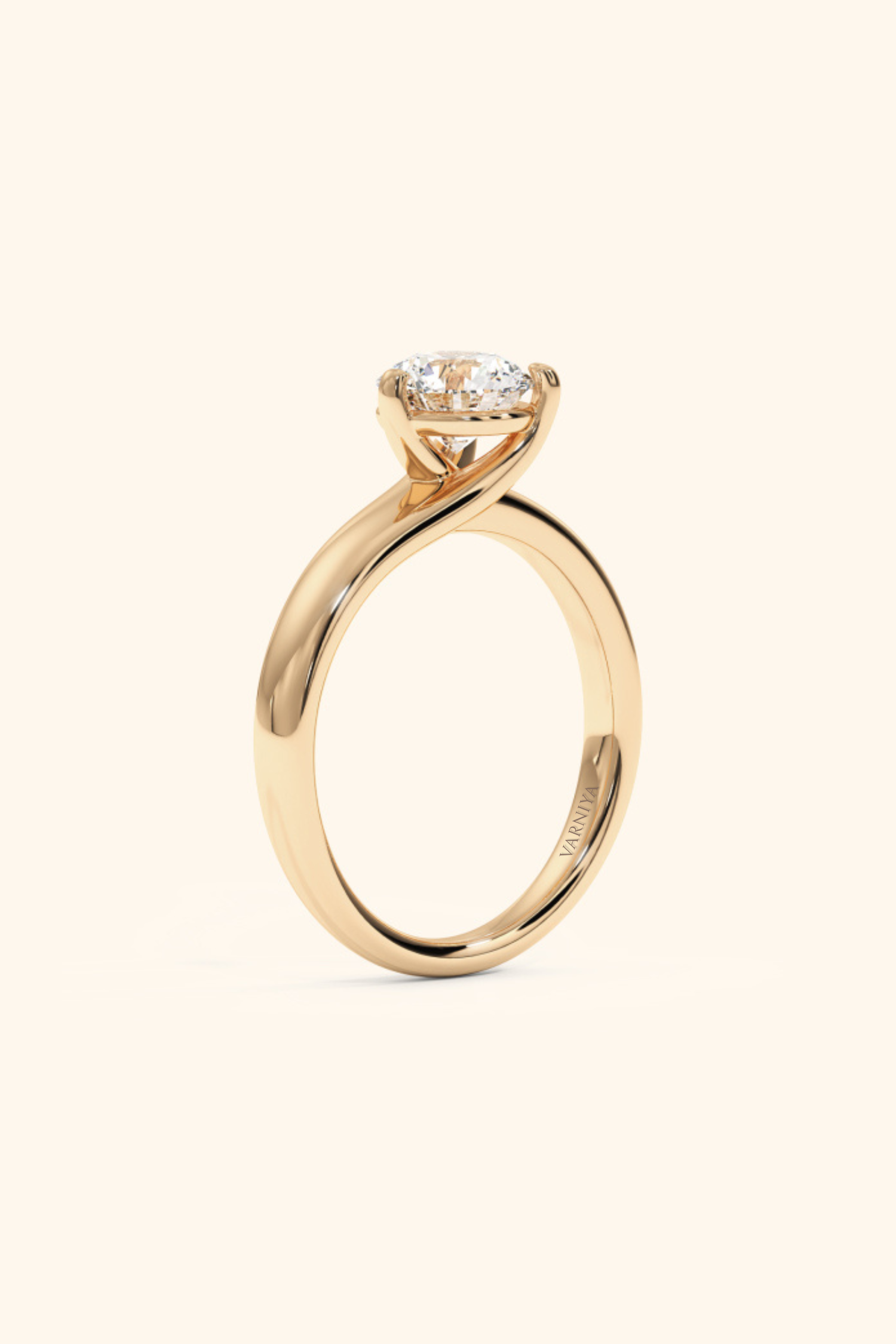 Agnes Classic Round Brilliant Solitaire Ring