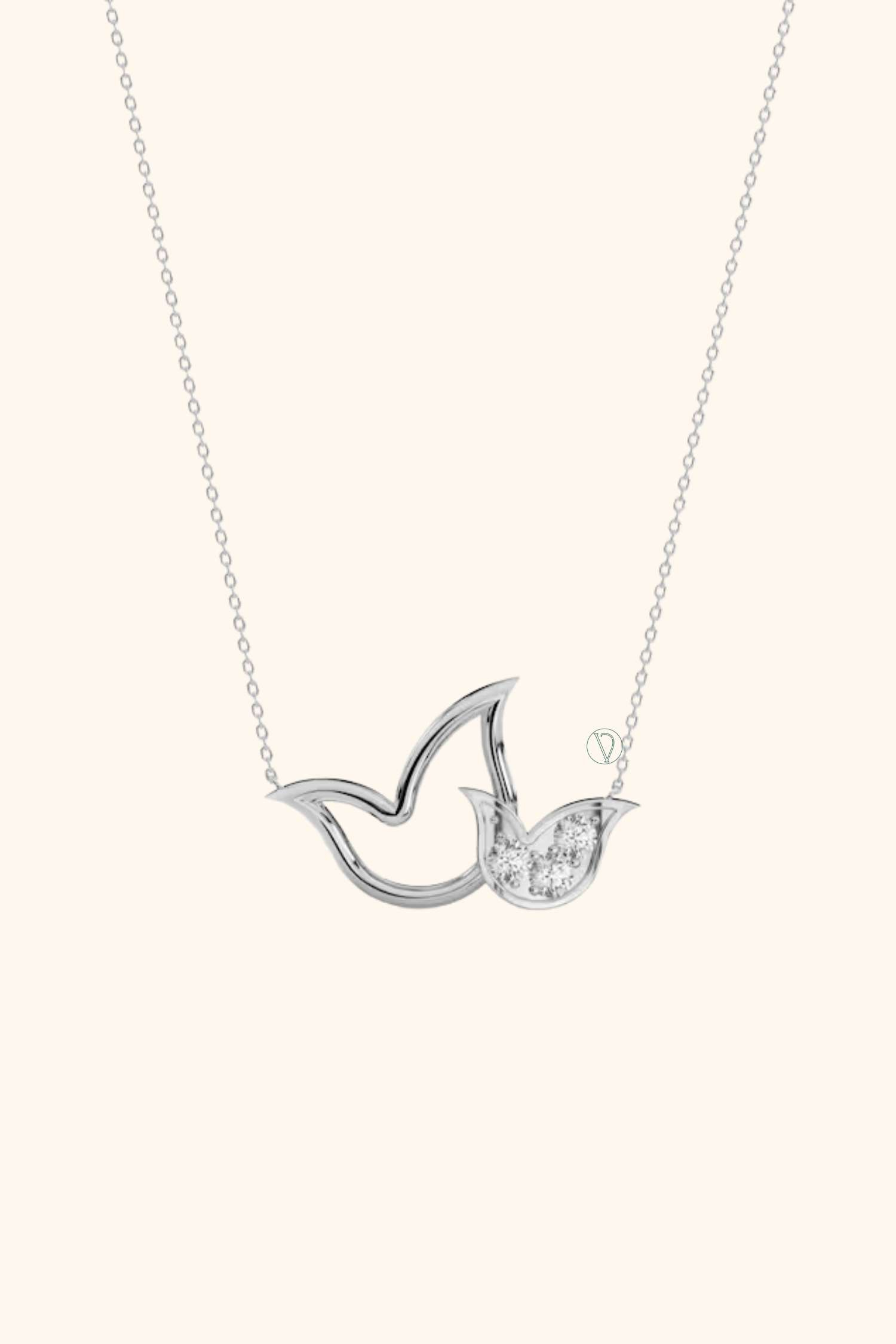 Mother and Baby Bird Necklace