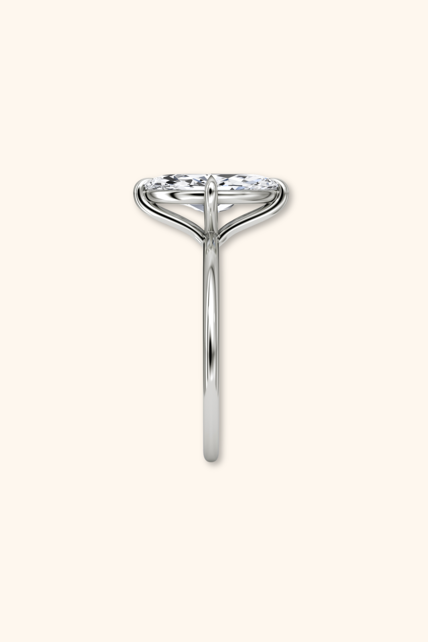 4 Prong Timeless Grace Ring with Marquise Solitaire