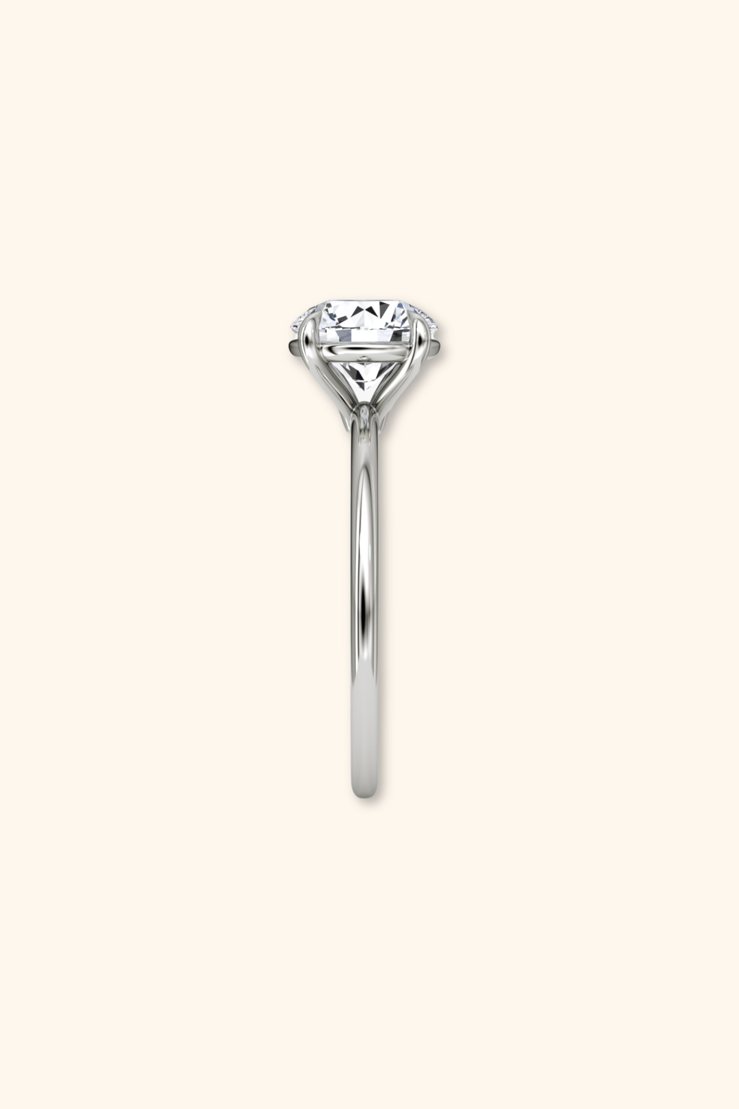 4 Prong Timeless Grace Ring with Round Solitaire