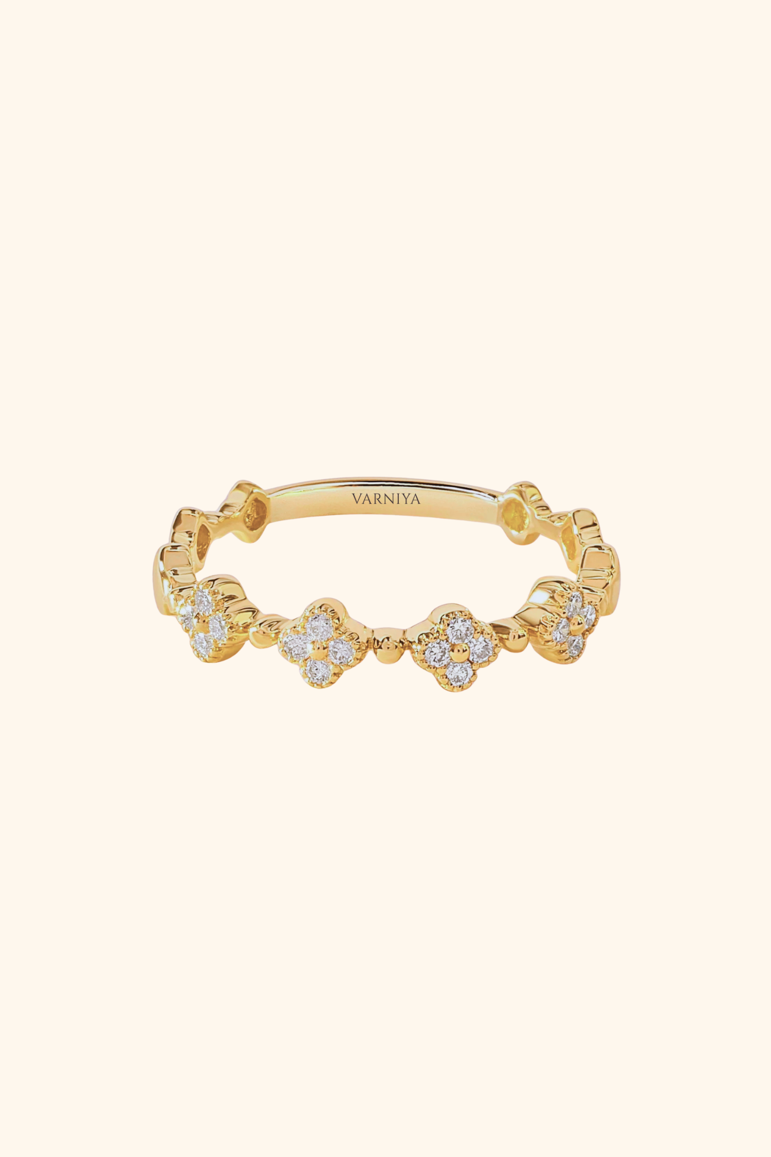 Multi Diamond Flower Ring