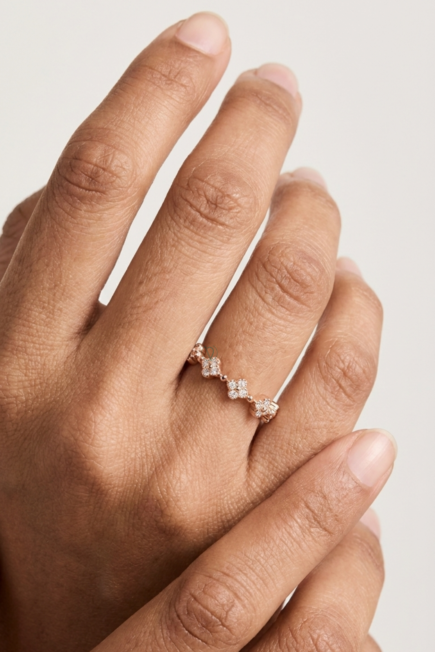 Multi Diamond Flower Ring