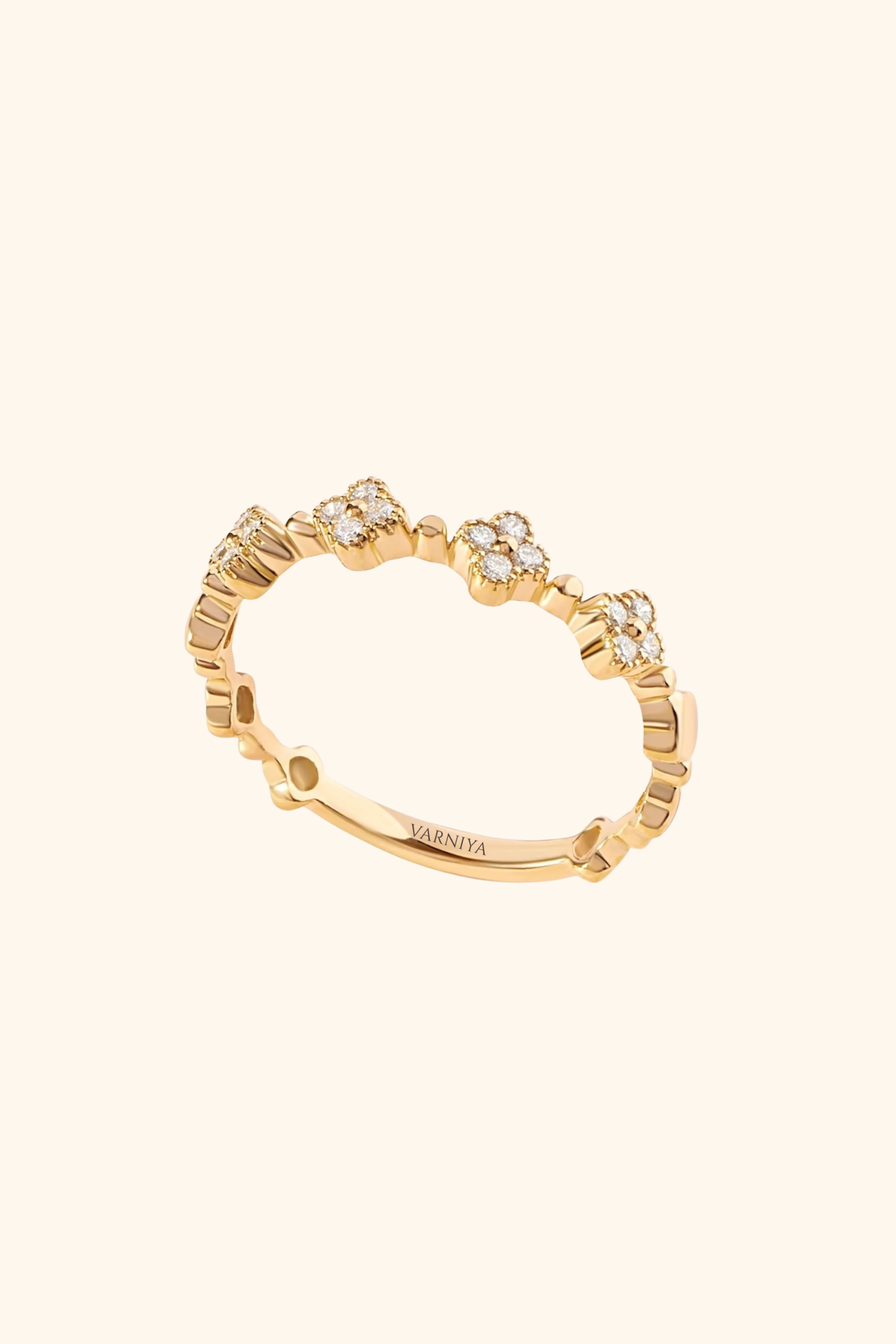 Multi Diamond Flower Ring