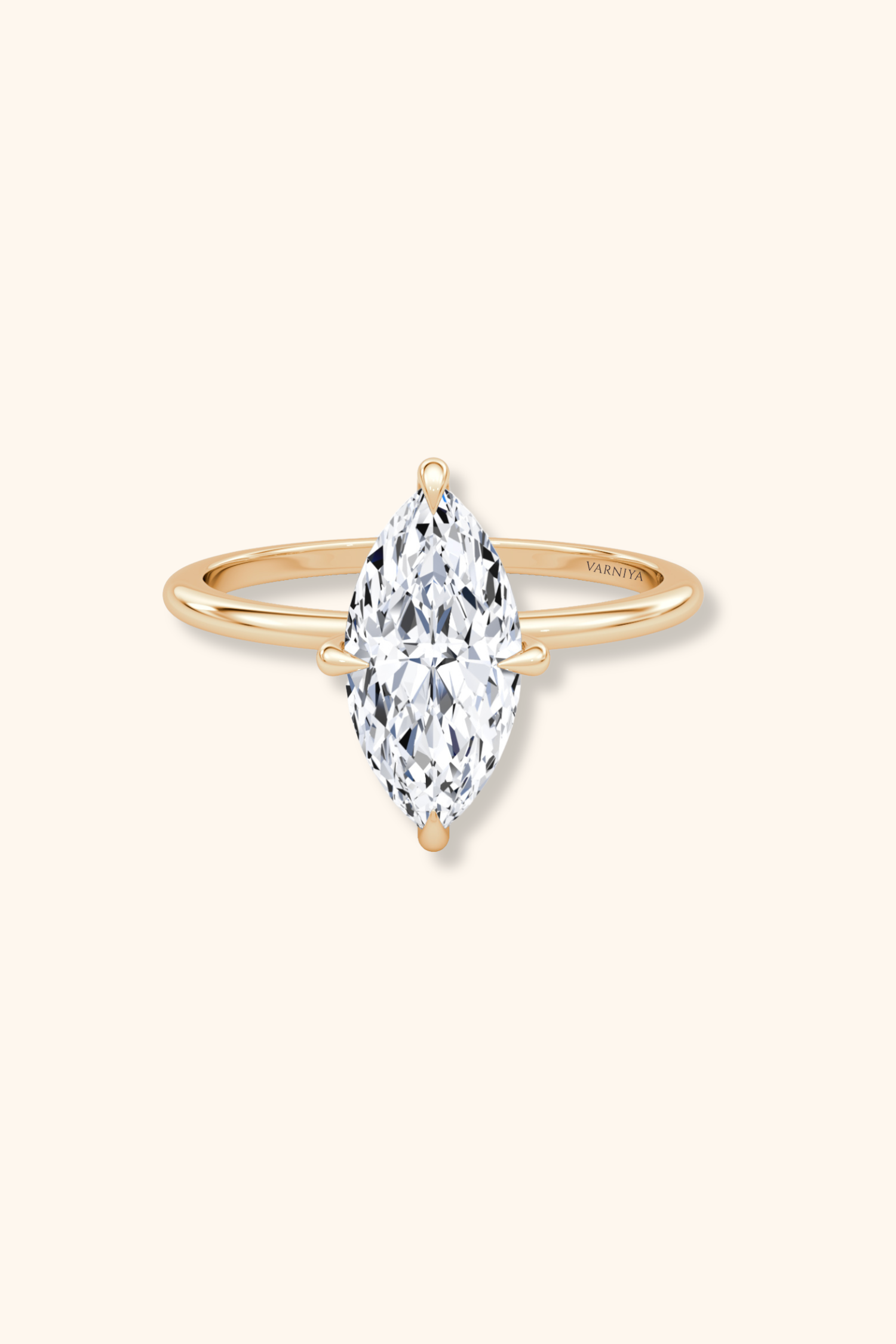 4 Prong Timeless Grace Ring with Marquise Solitaire