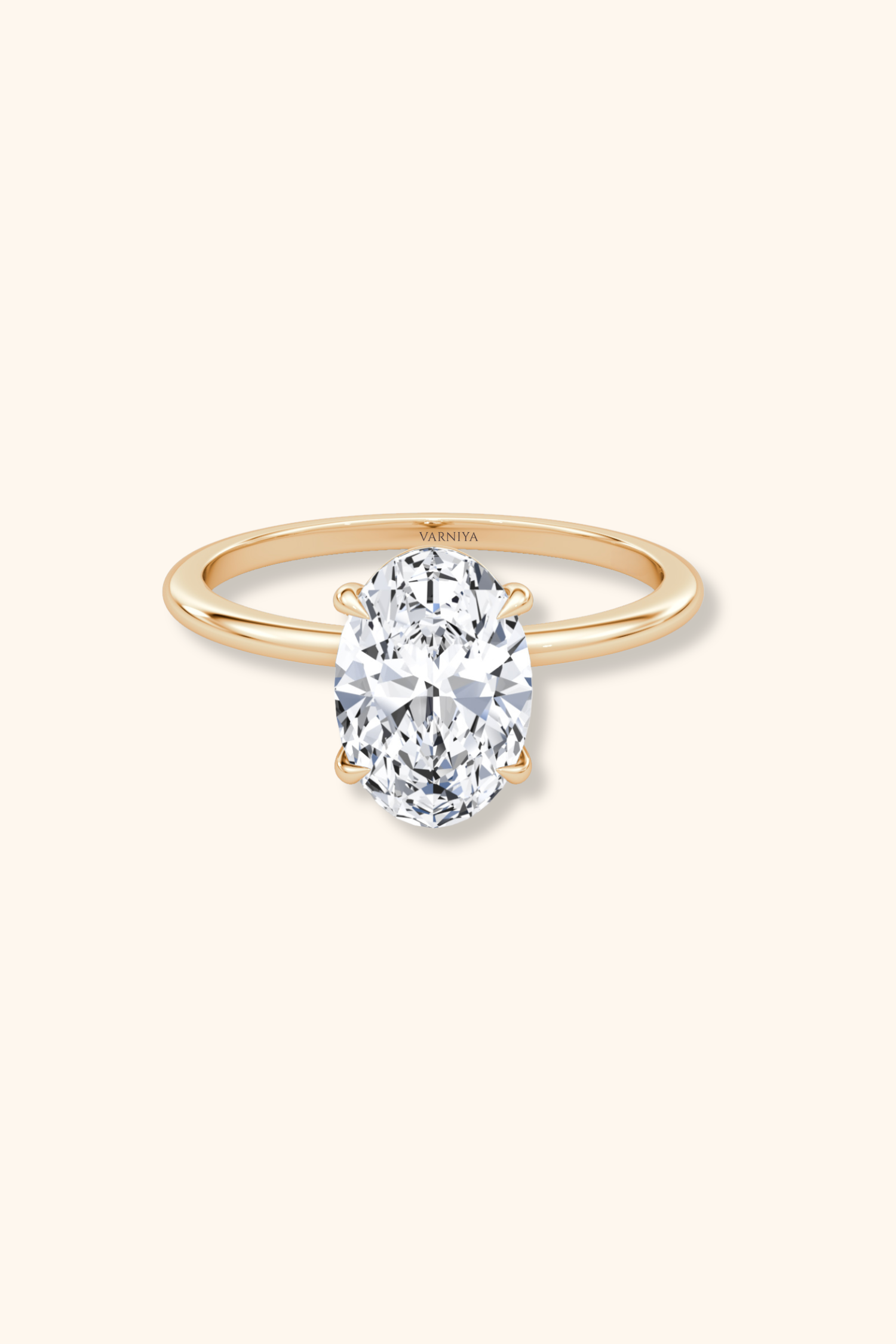 4 Prong Timeless Grace Ring with Oval Solitaire