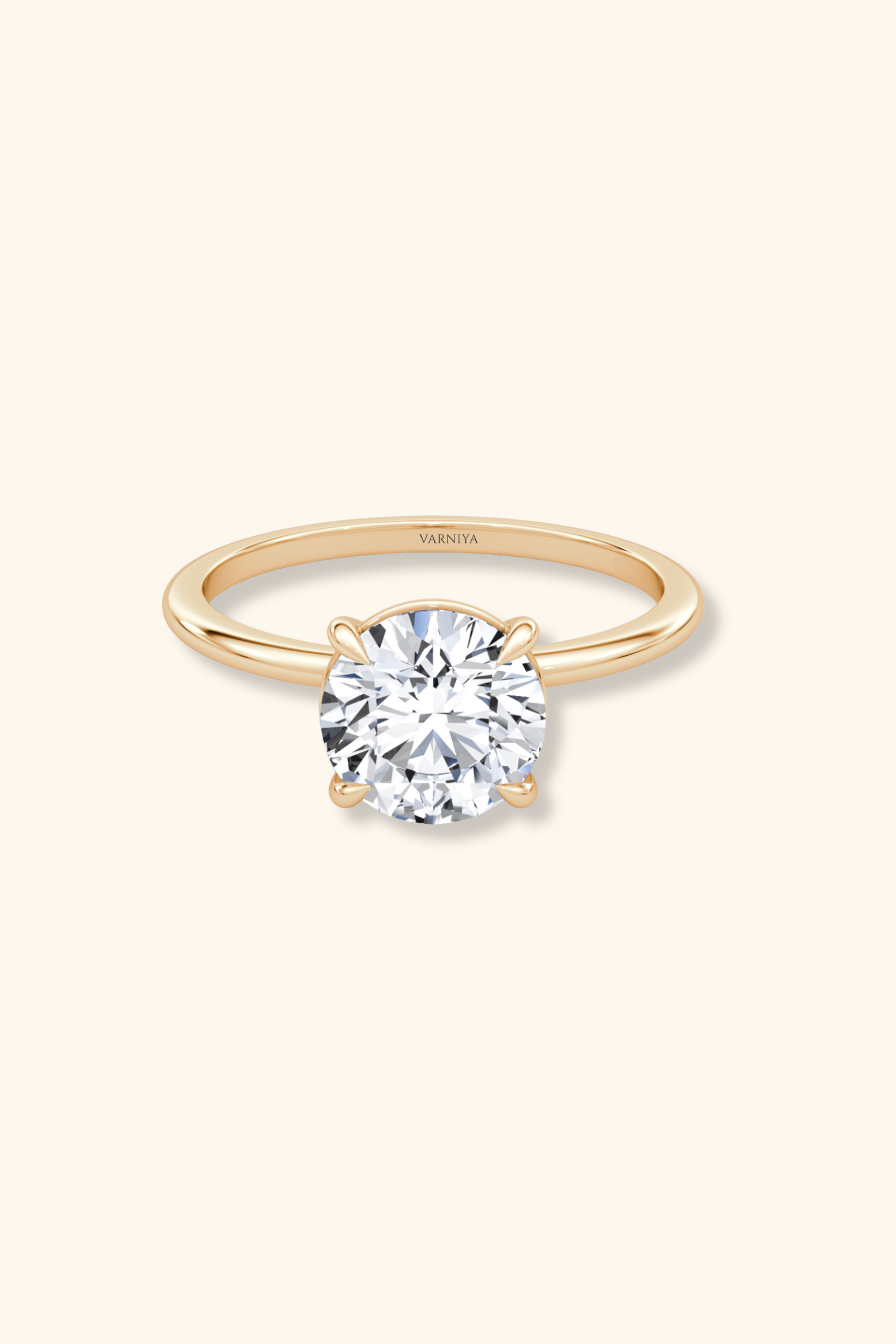 4 Prong Timeless Grace Ring with Round Solitaire