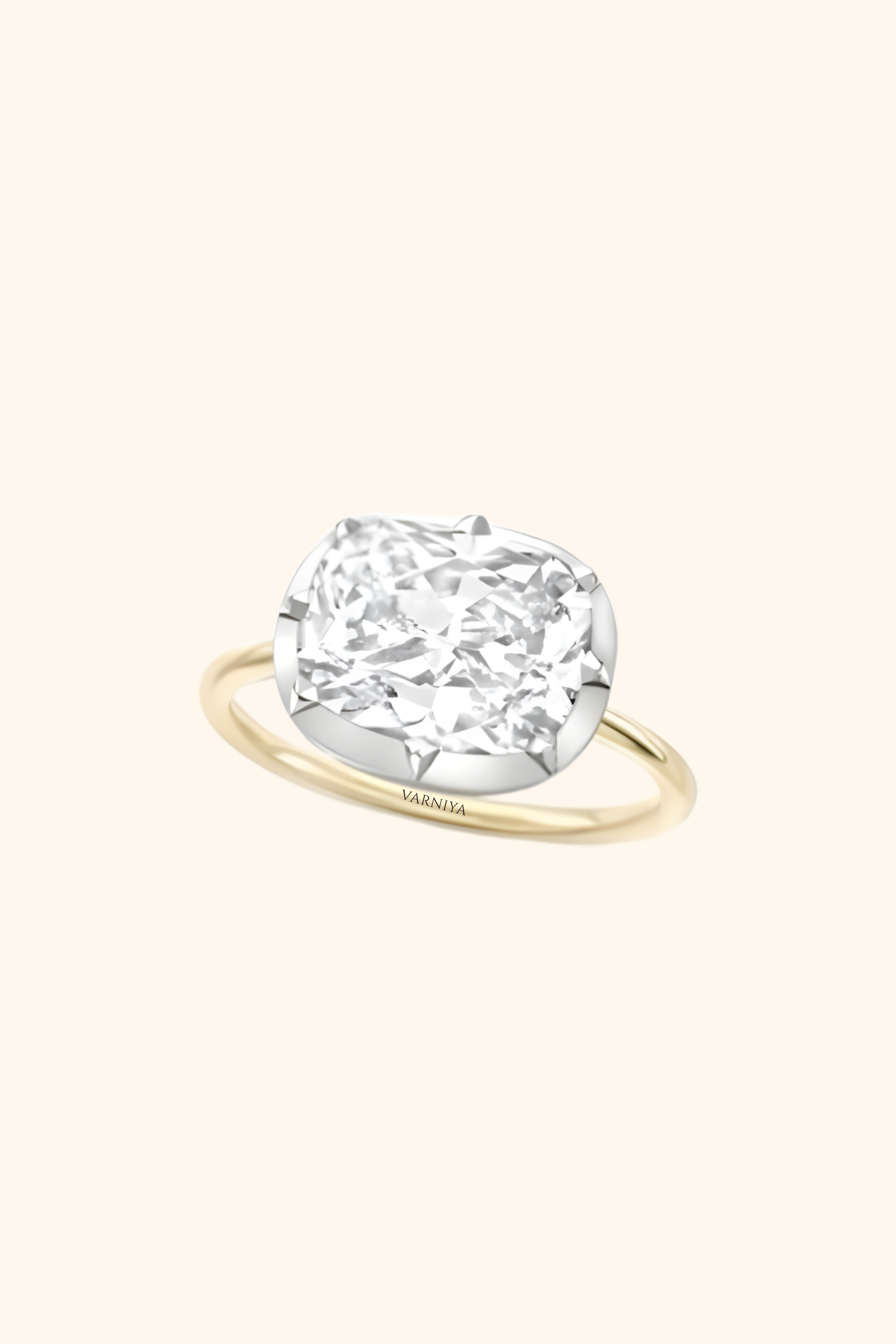 2Ct Oval East West Setting Ring