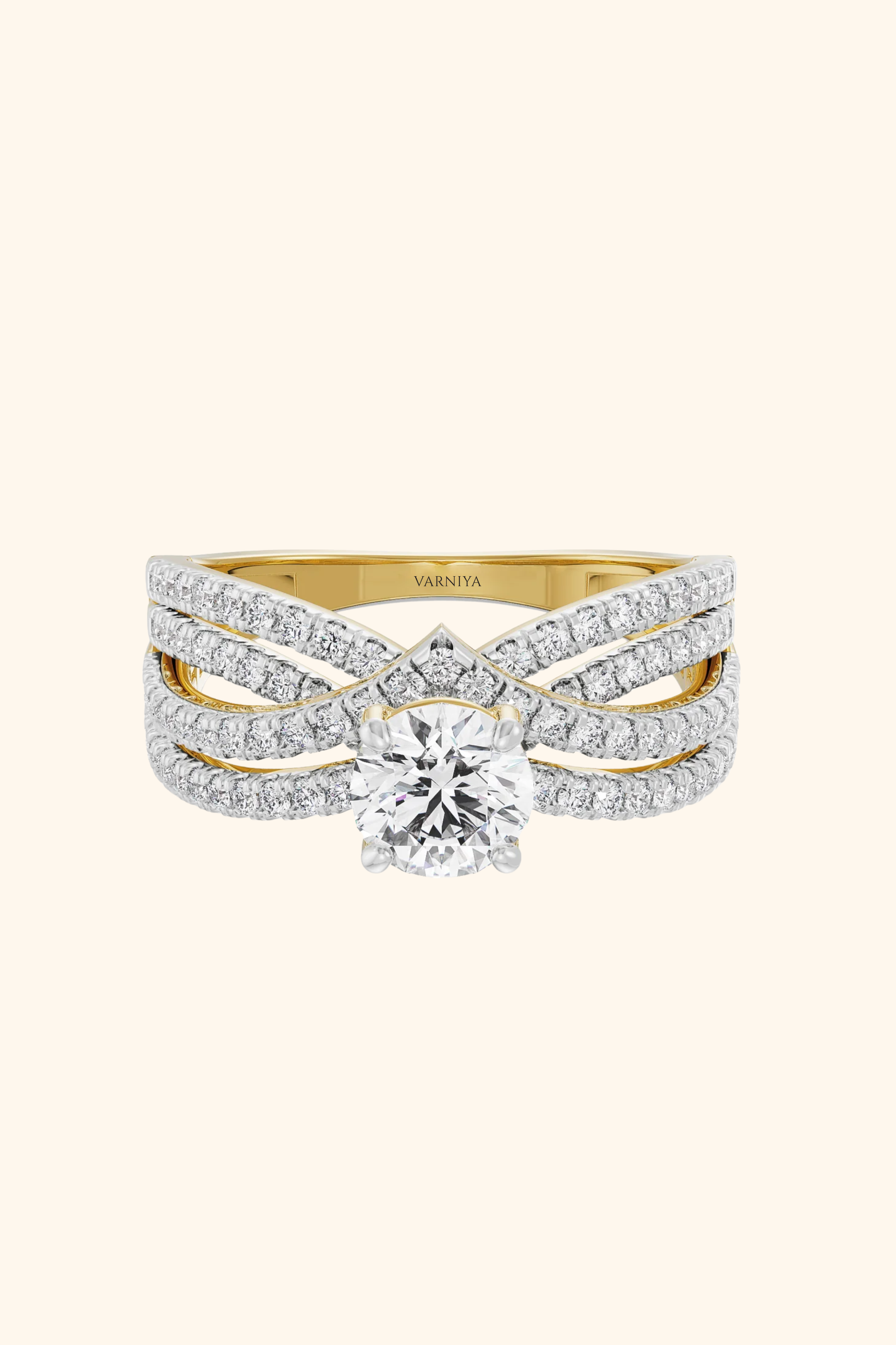 Lustrous Quad Pavé Ring