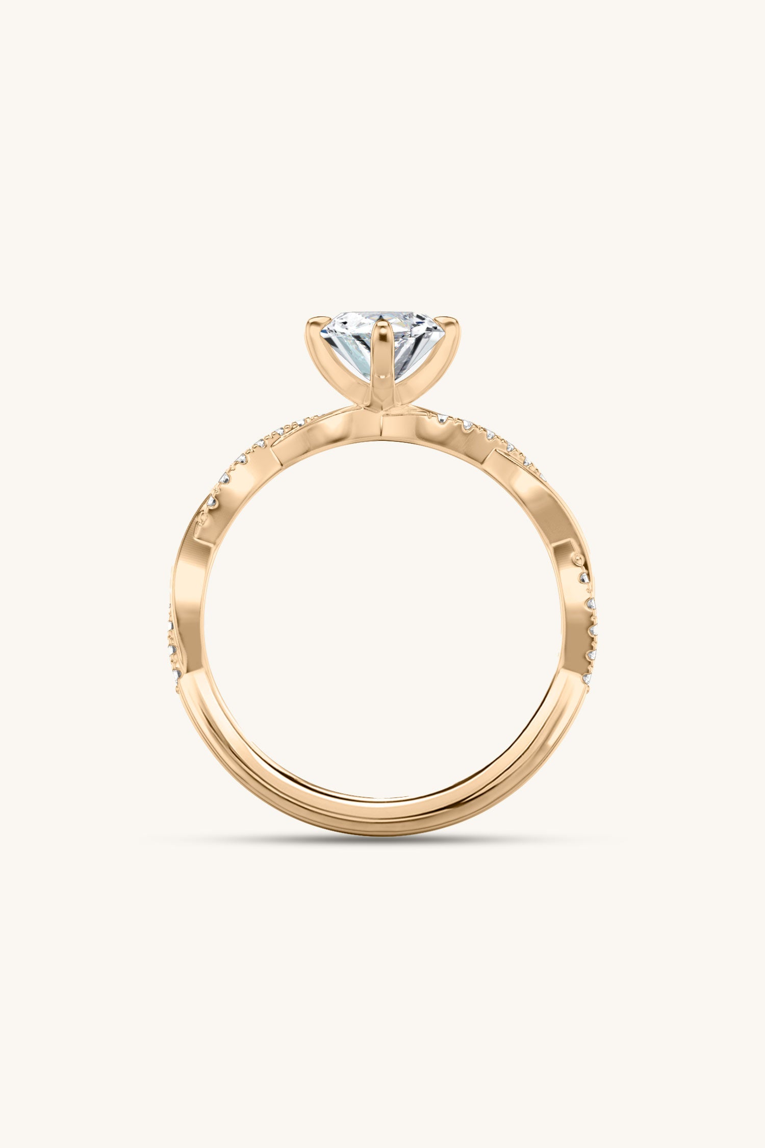 Helena Marquise Solitaire Pavé Ring