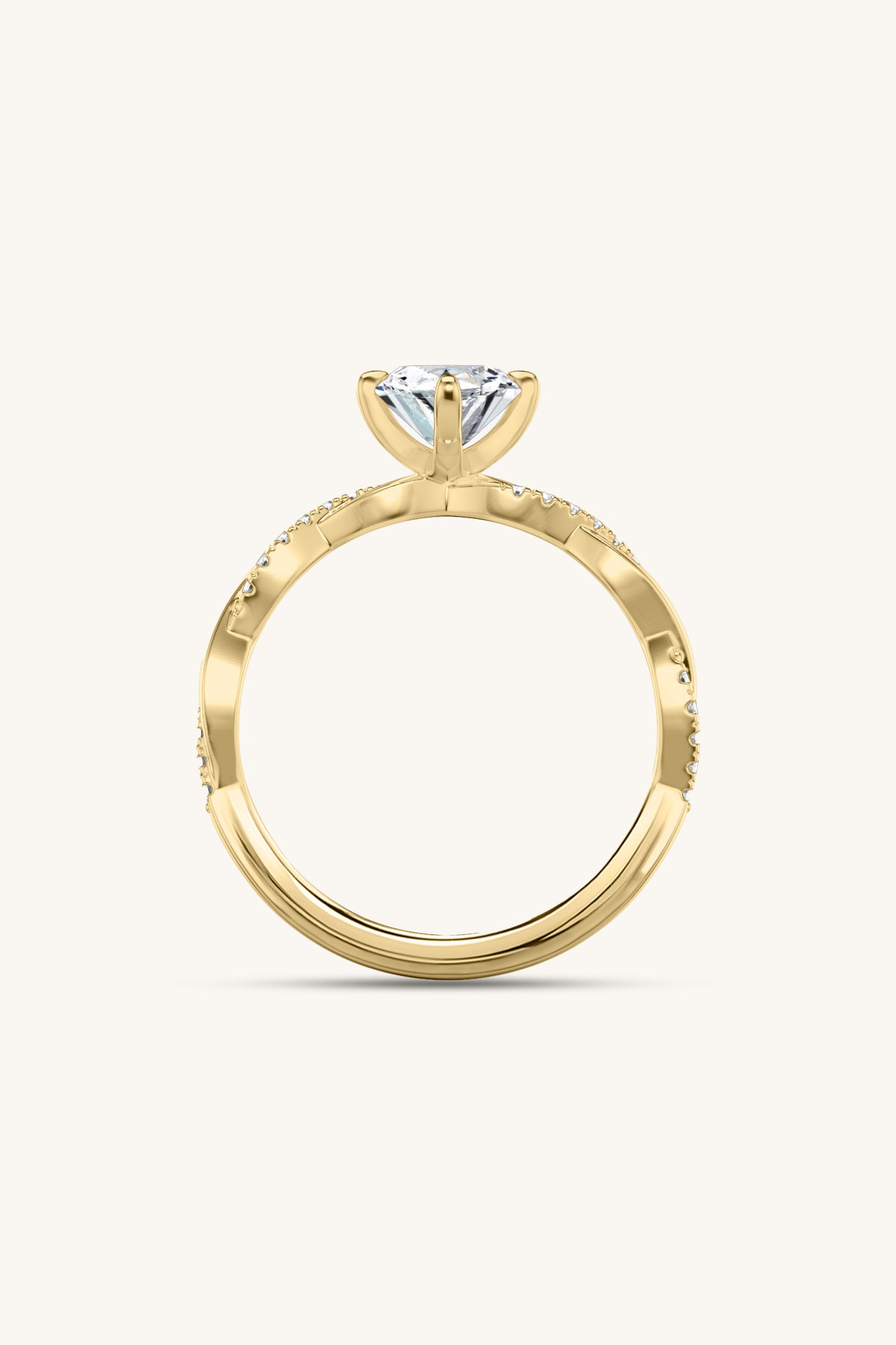 Helena Marquise Solitaire Pavé Ring