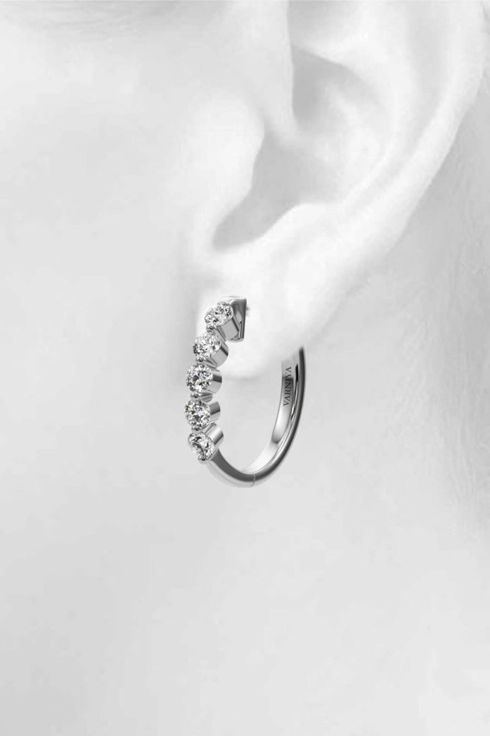 Five Diamond Hoola Earring