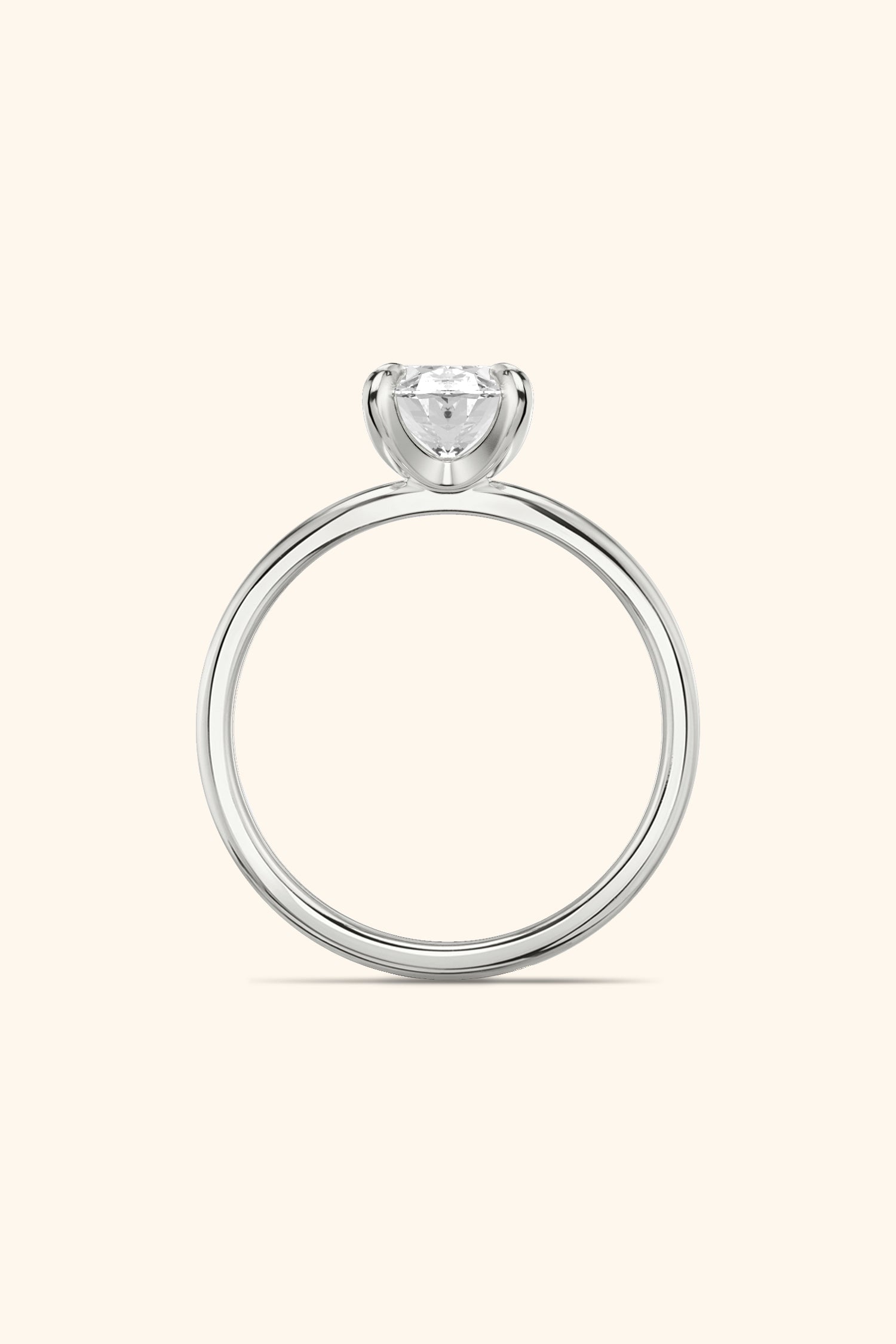 4 Prong Classic Grace Oval Solitaire Ring