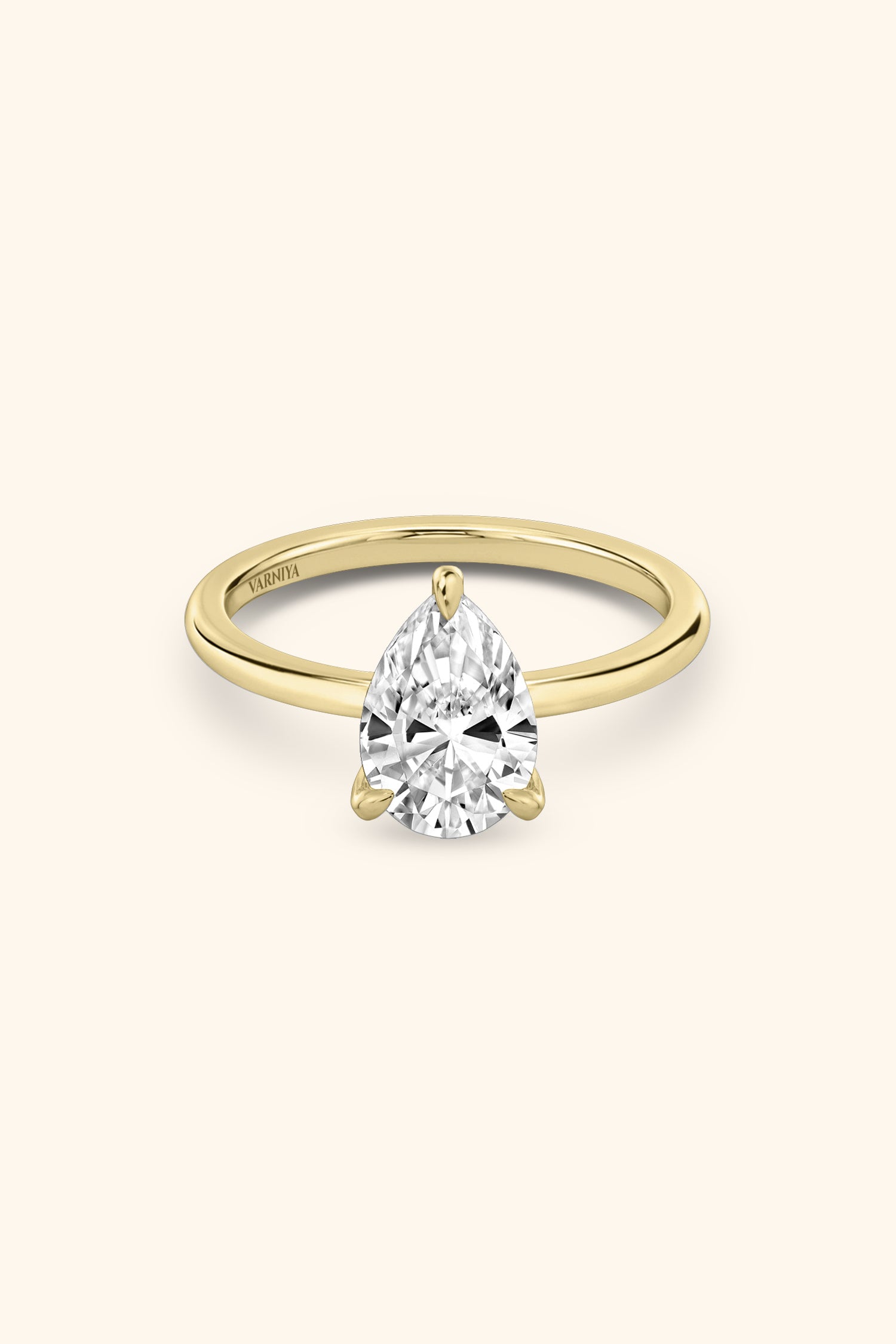 4 Prong Classic Grace Pear Solitaire Ring Value
