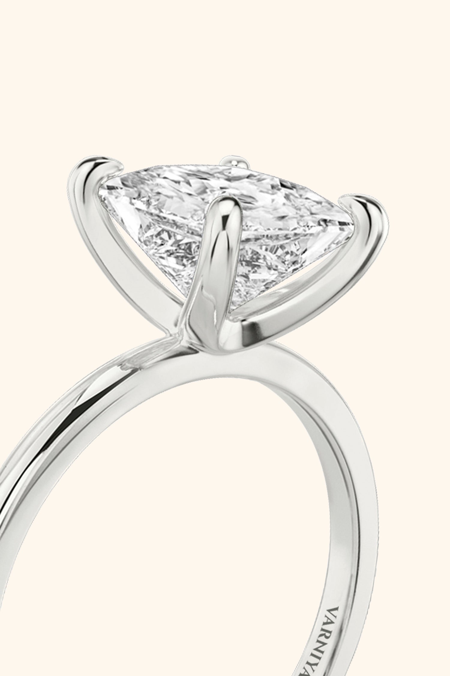 4 Prong Classic Grace Princess Solitaire Ring