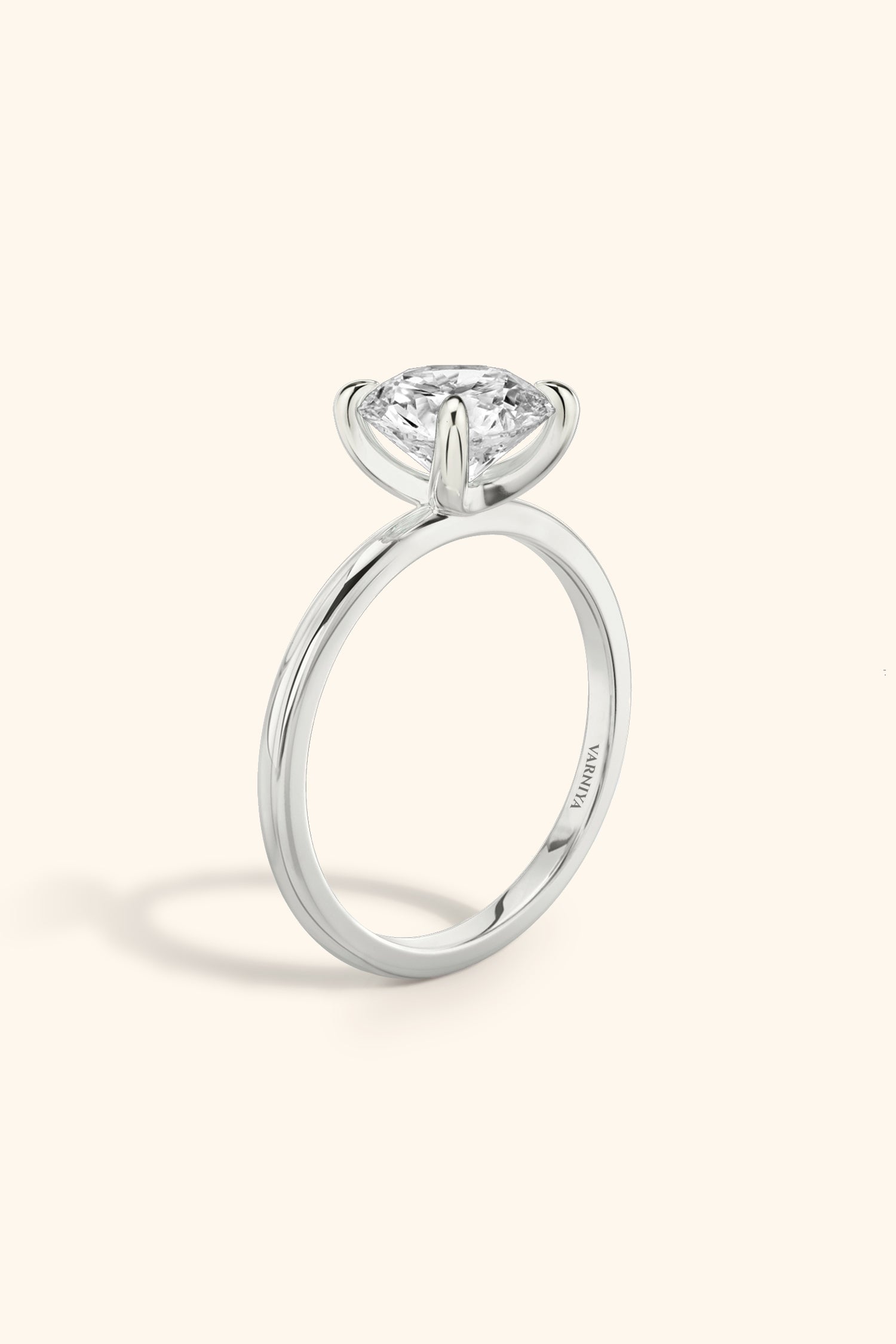 4 Prong Classic Grace Ring with Round Brilliant Solitaire