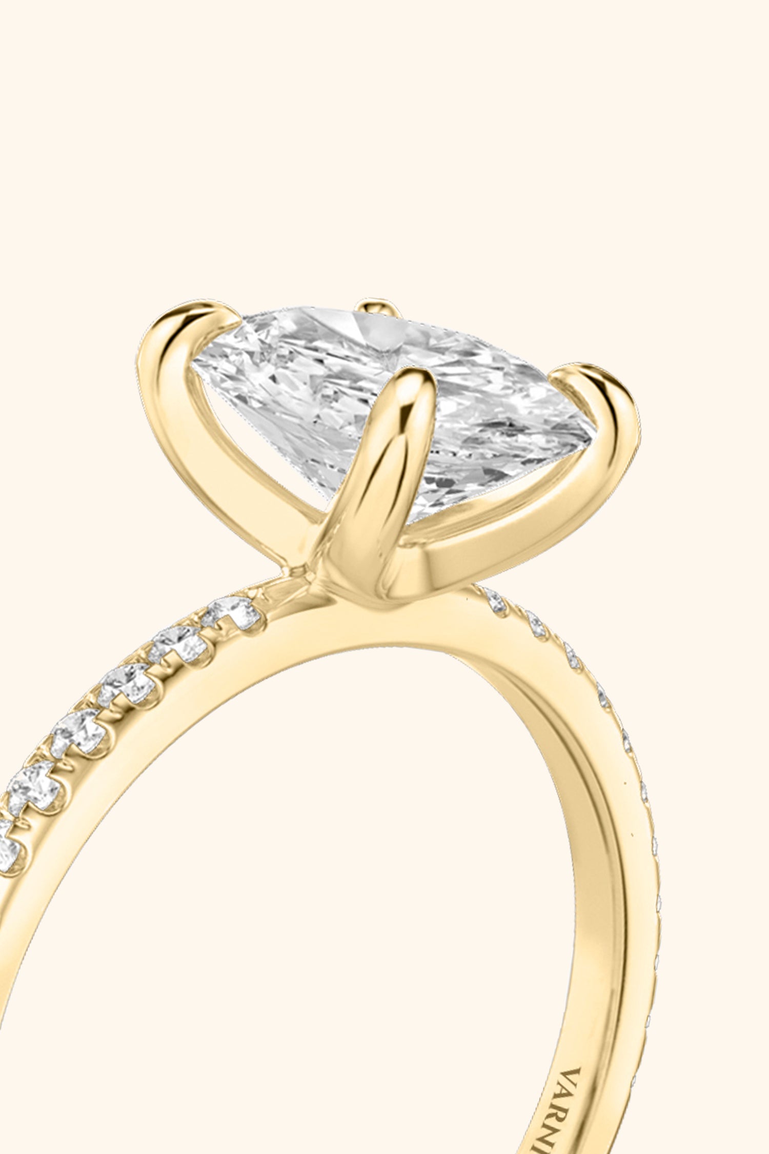 4 Prong Classic Grace Oval Solitaire Pavé Ring Value