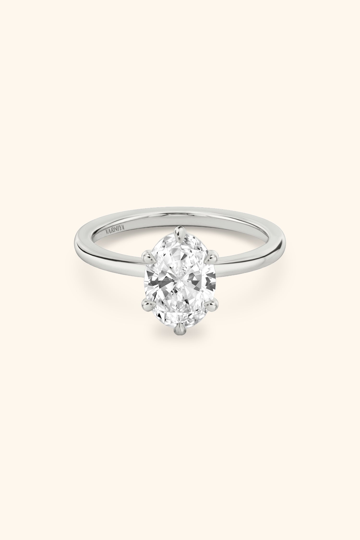 6 Prong Classic Grace Oval Solitaire Ring