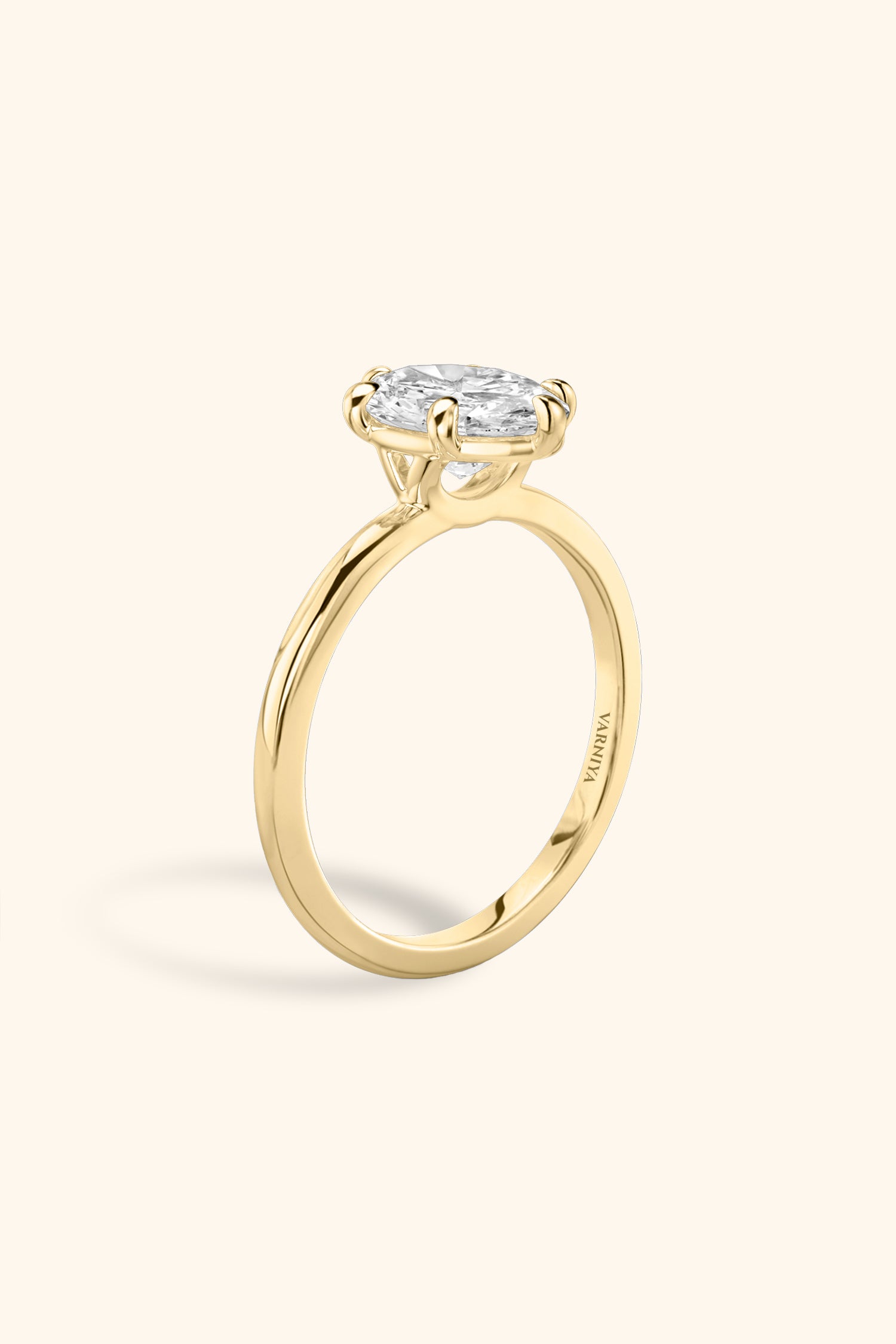 6 Prong Classic Grace Oval Solitaire Ring