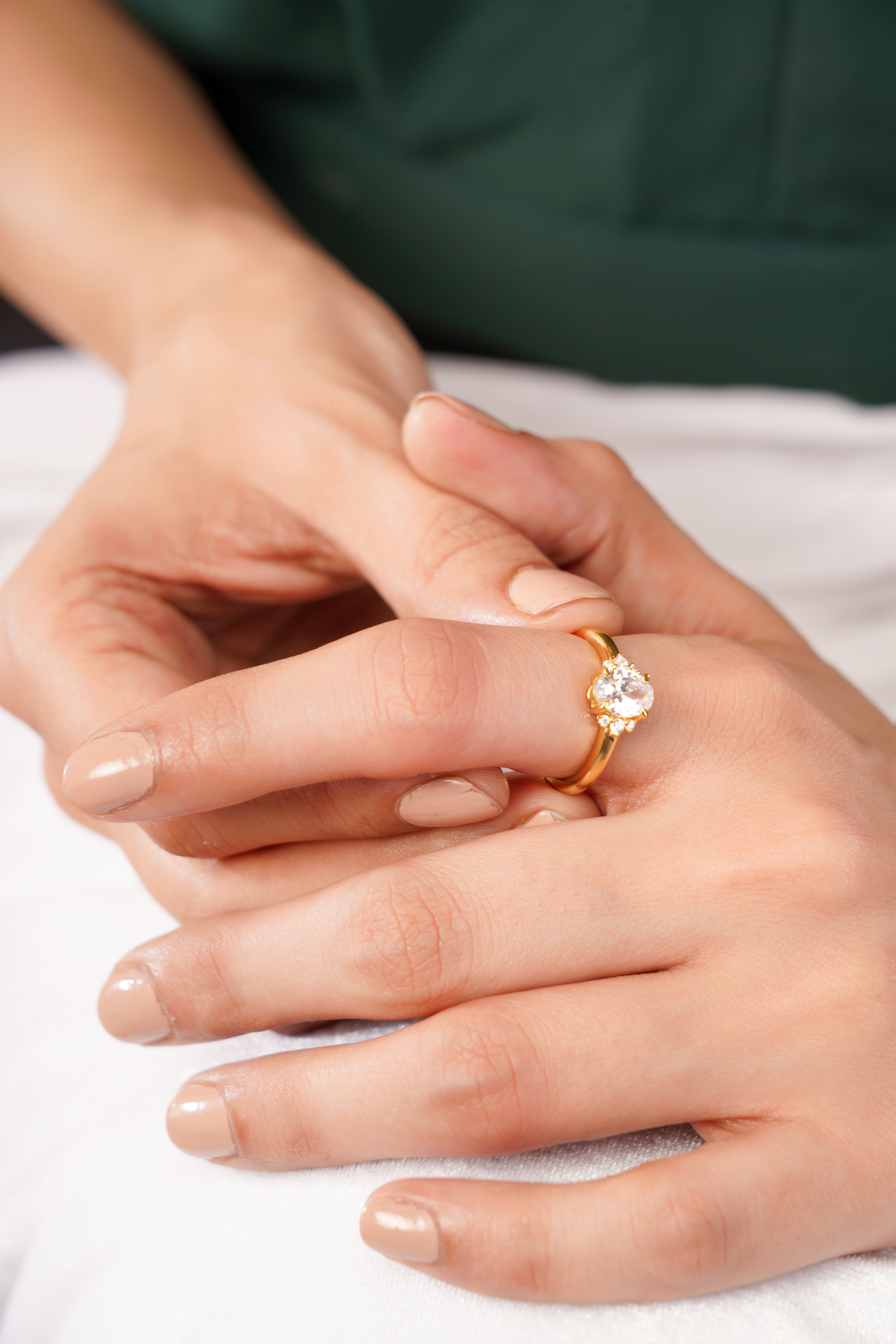 Seraphina Oval Cluster Engagement Ring