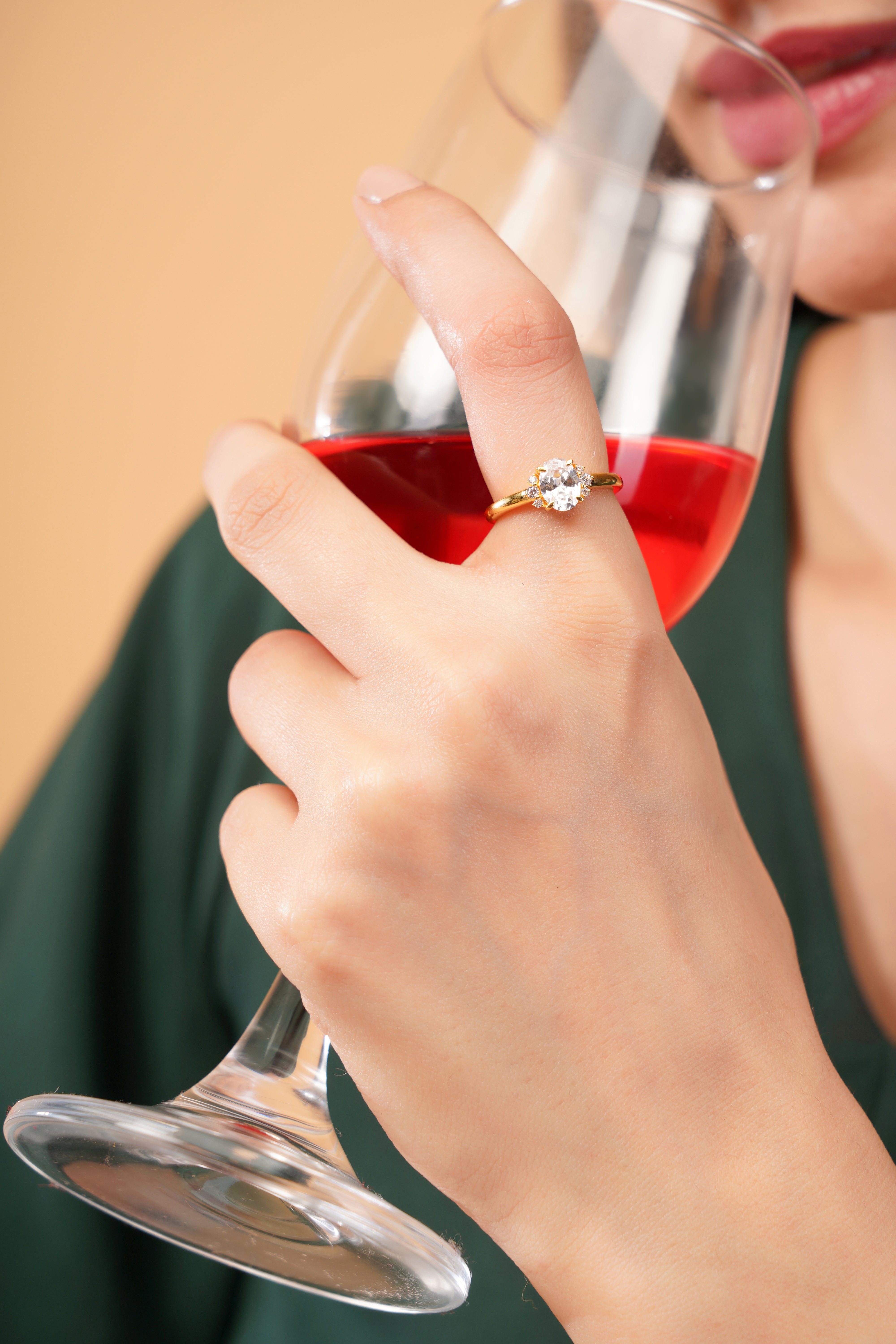 Seraphina Oval Cluster Engagement Ring