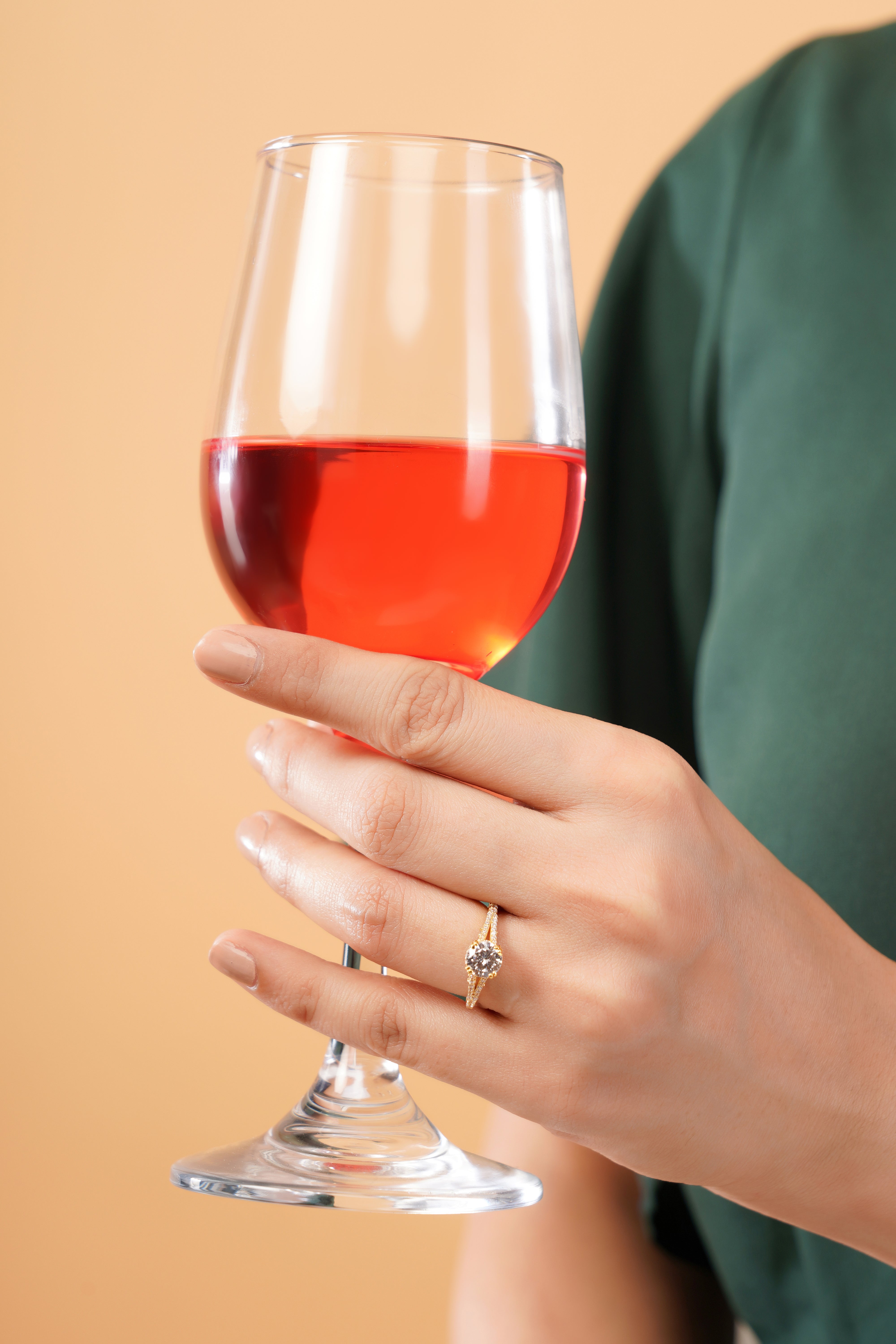 Valentina Split Pavé Engagement Ring