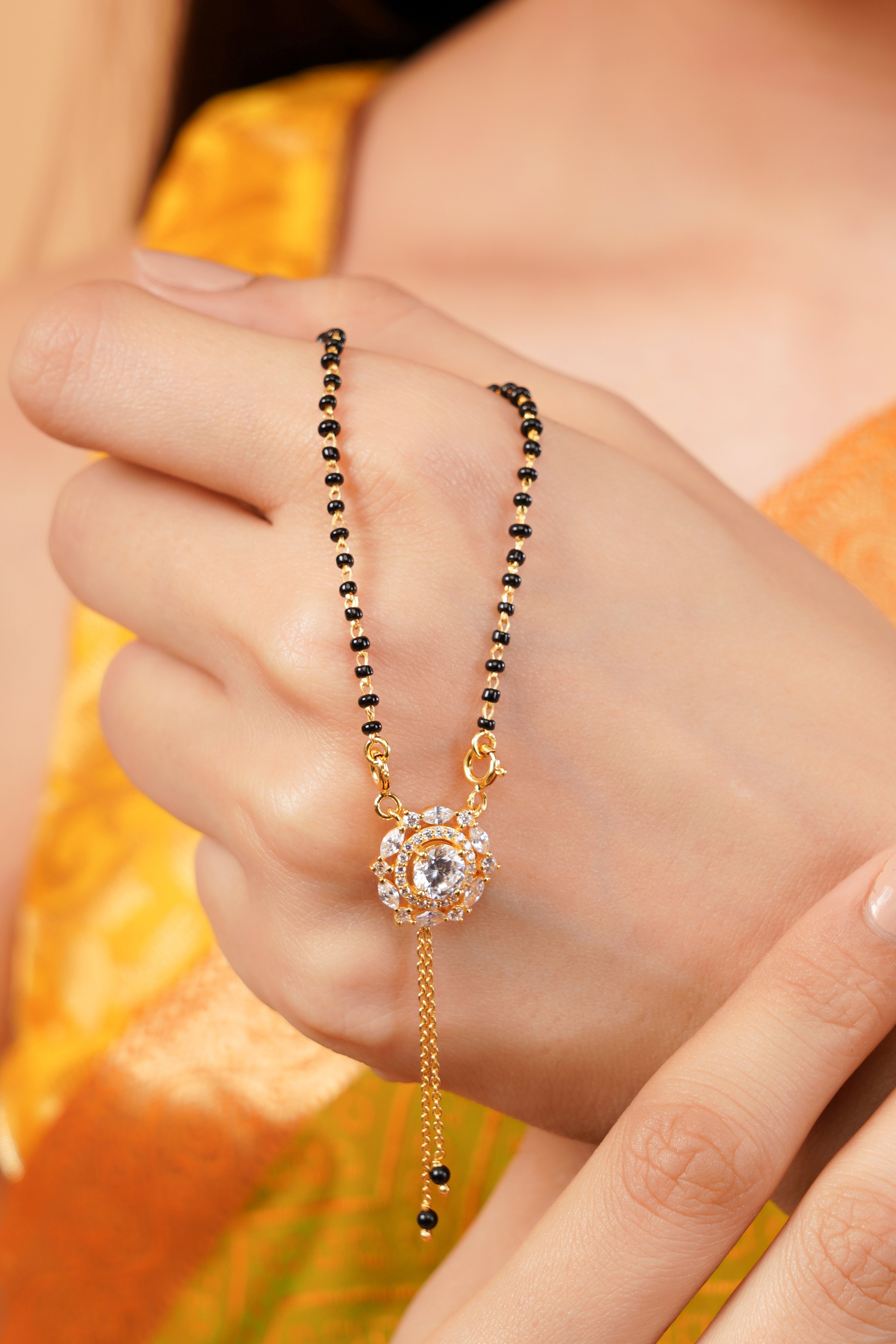 The Elira Floral Drop Mangalsutra