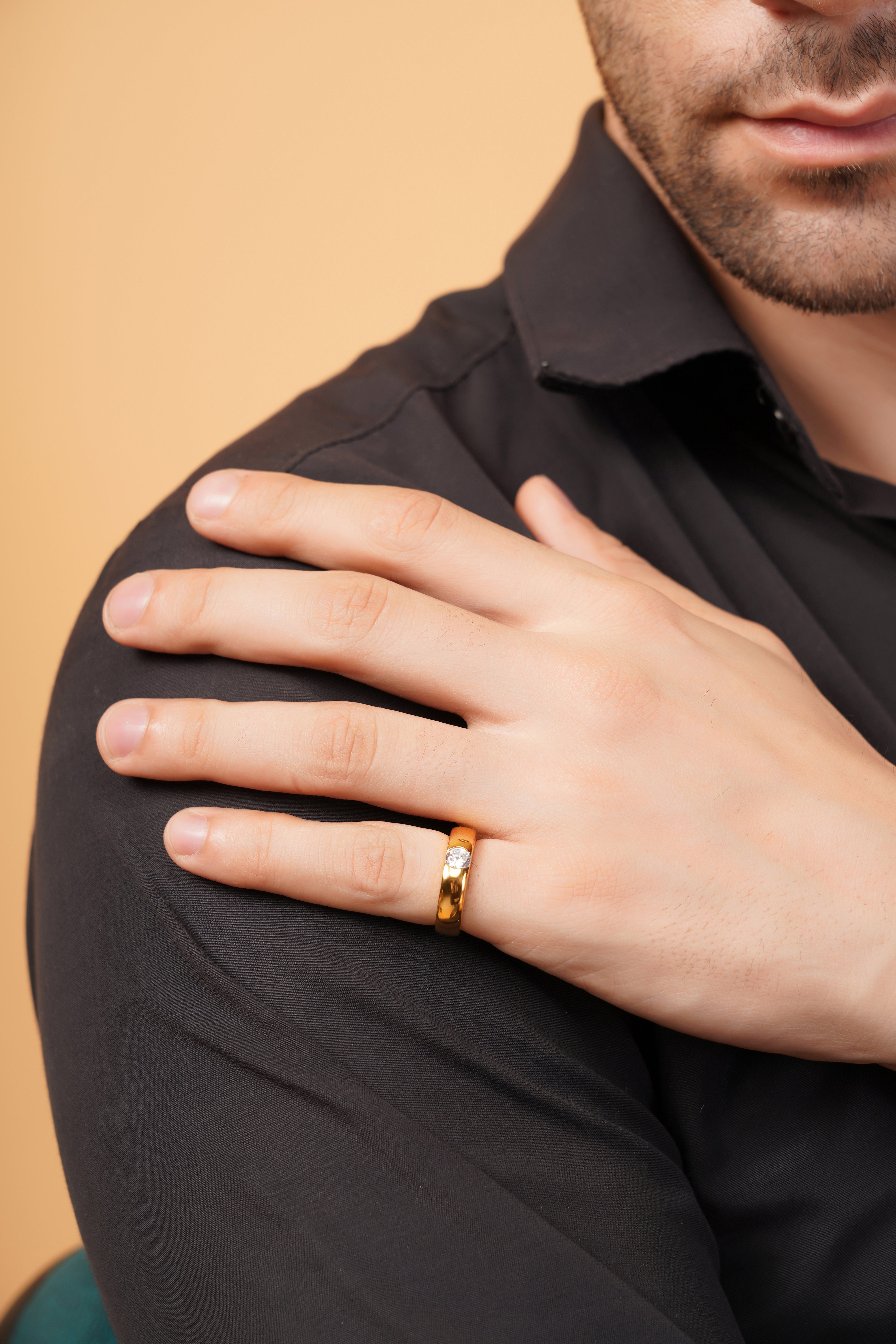 Catarina Men's Round Brilliant Solitaire Band