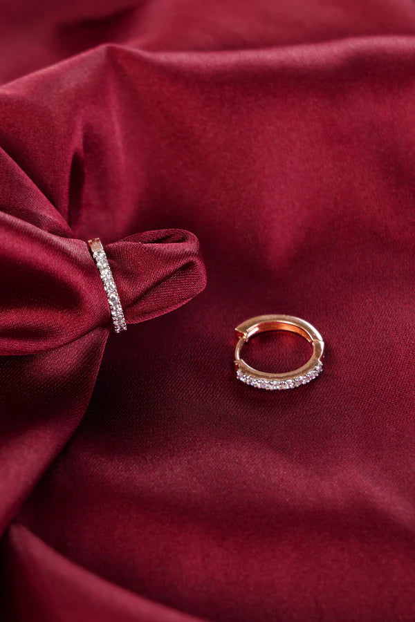 0.44Ct Luna Floating Huggie Diamond Earrings