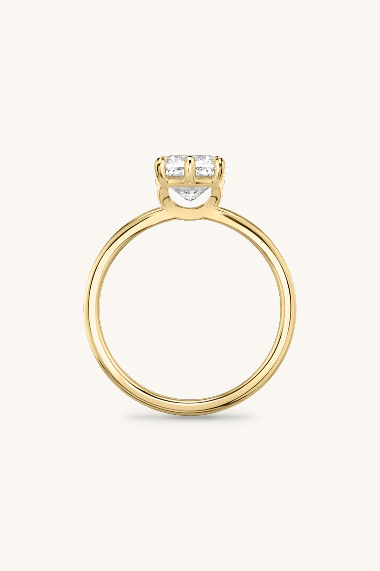 6 Prong Classic Grace Ring with a Cushion Solitaire