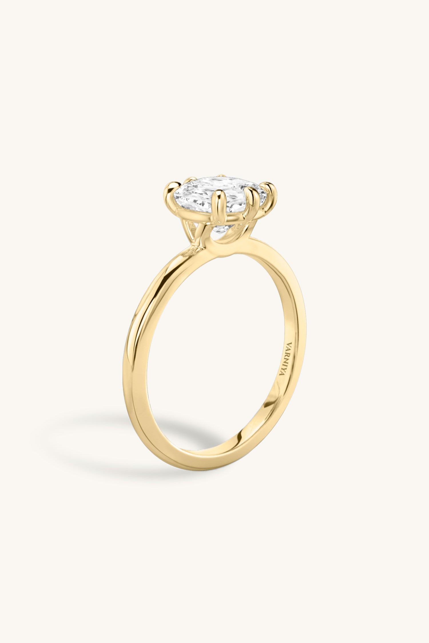 6 Prong Classic Grace Ring with a Cushion Solitaire