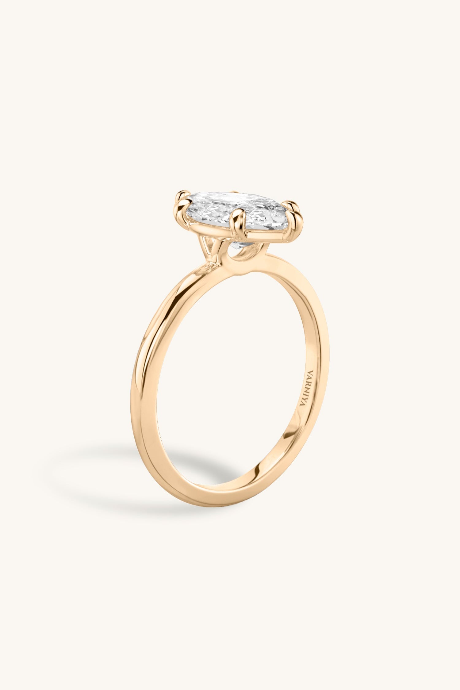 6 Prong Classic Grace Ring with a Marquise Solitaire