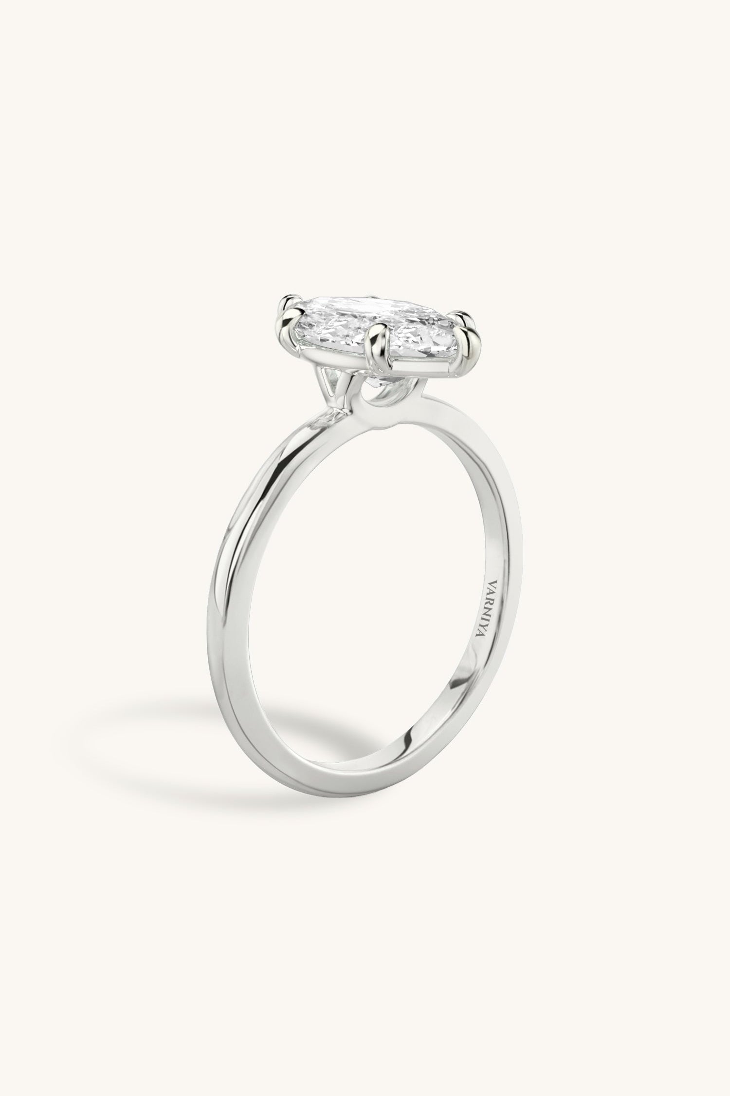 6 Prong Classic Grace Ring with a Marquise Solitaire