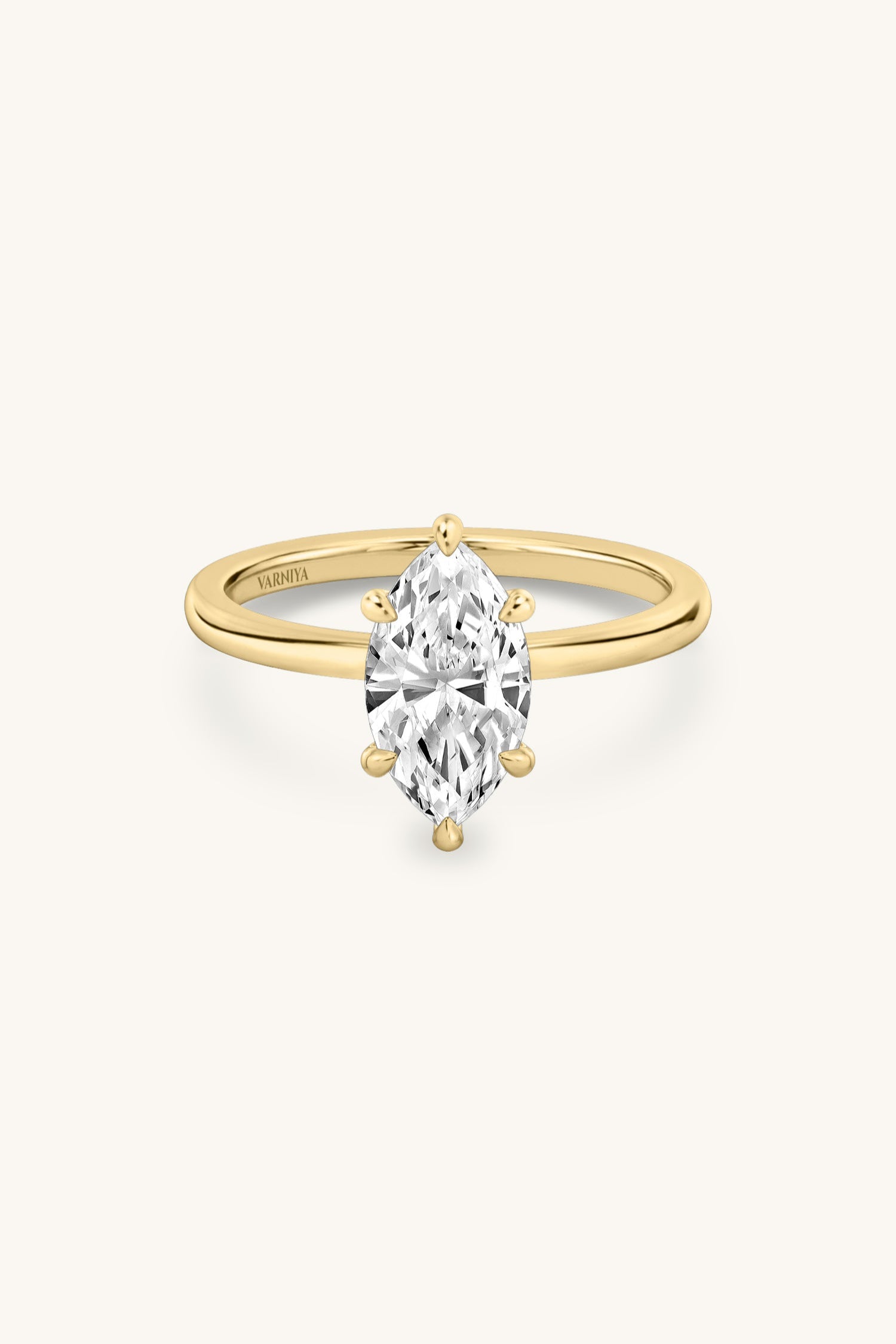 6 Prong Classic Grace Ring with a Marquise Solitaire