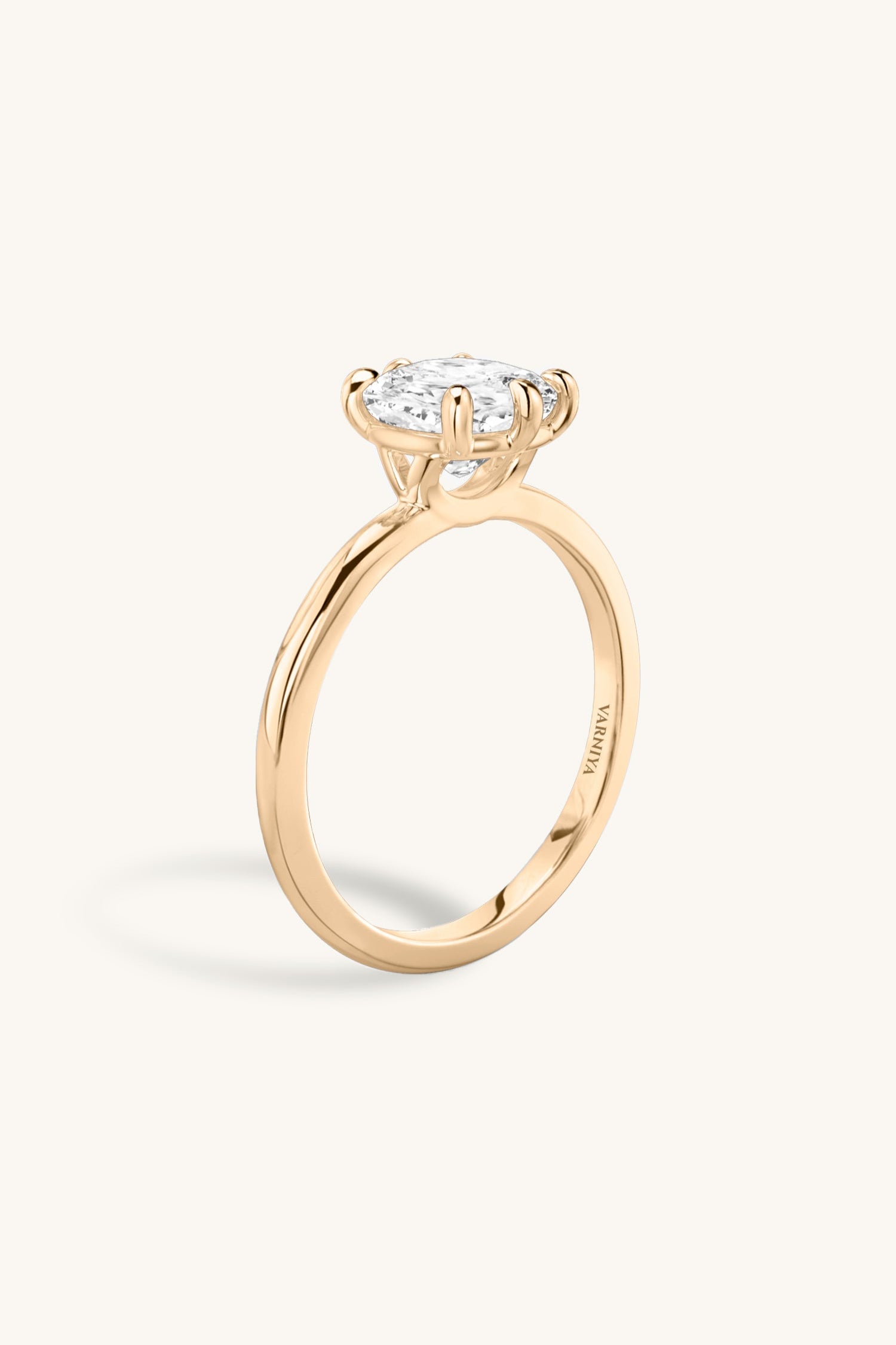 6 Prong Classic Grace Ring with a Cushion Solitaire