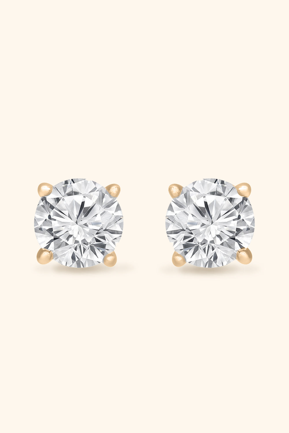 Hidden Halo Round Solitaire Studs