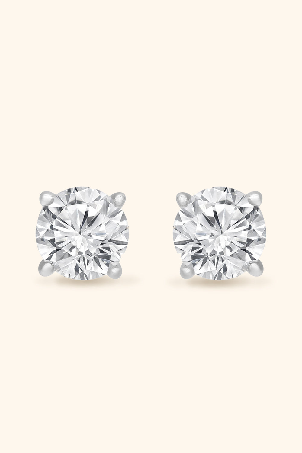 Hidden Halo Round Solitaire Studs