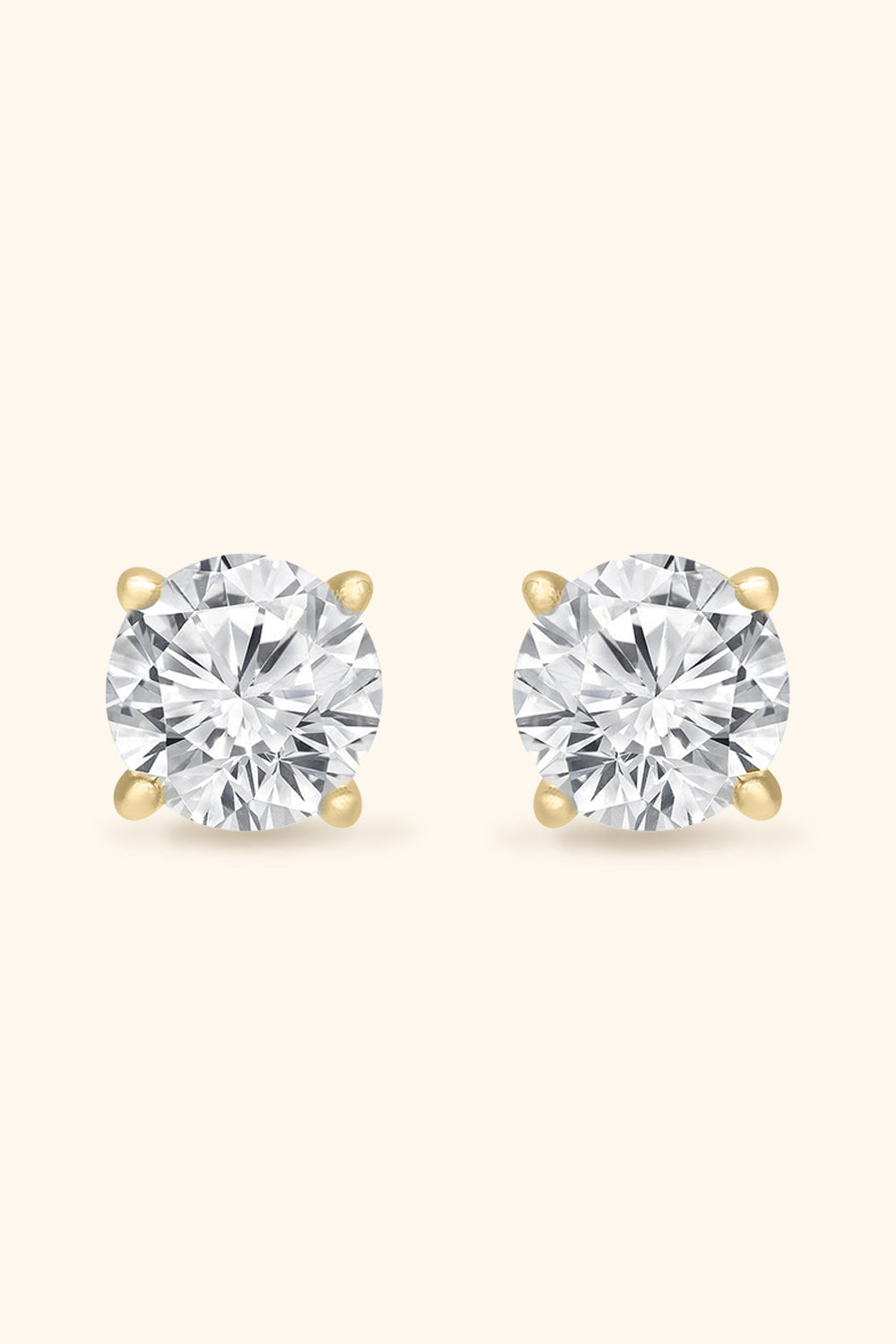 Hidden Halo Round Solitaire Studs