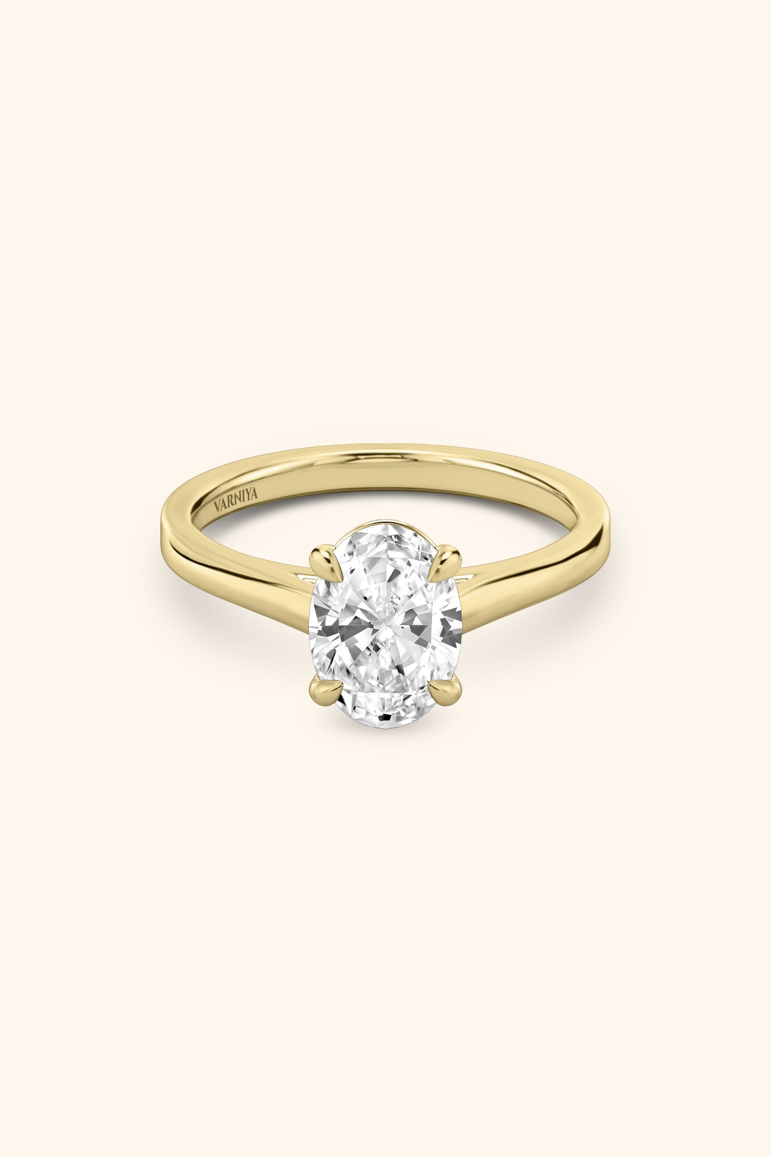 Gopuram Dome with a Oval Solitaire Ring
