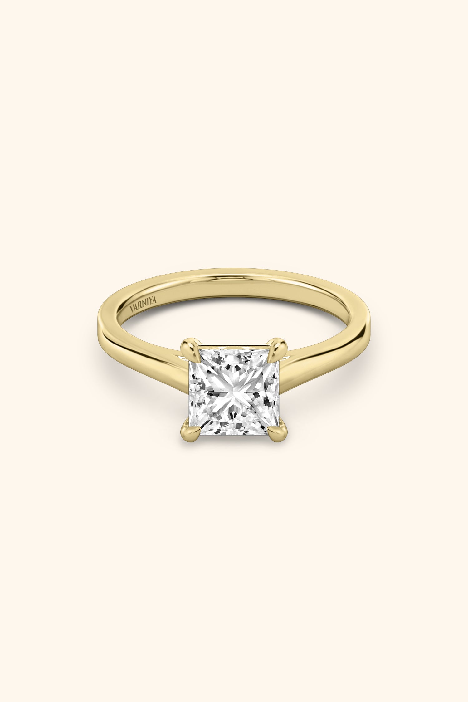 Gopuram Dome with a Princess Solitaire Ring