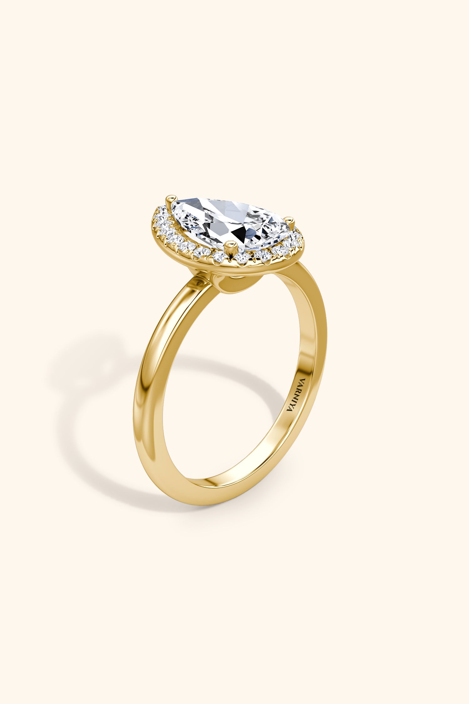 Angelica Pear Solitaire Ring