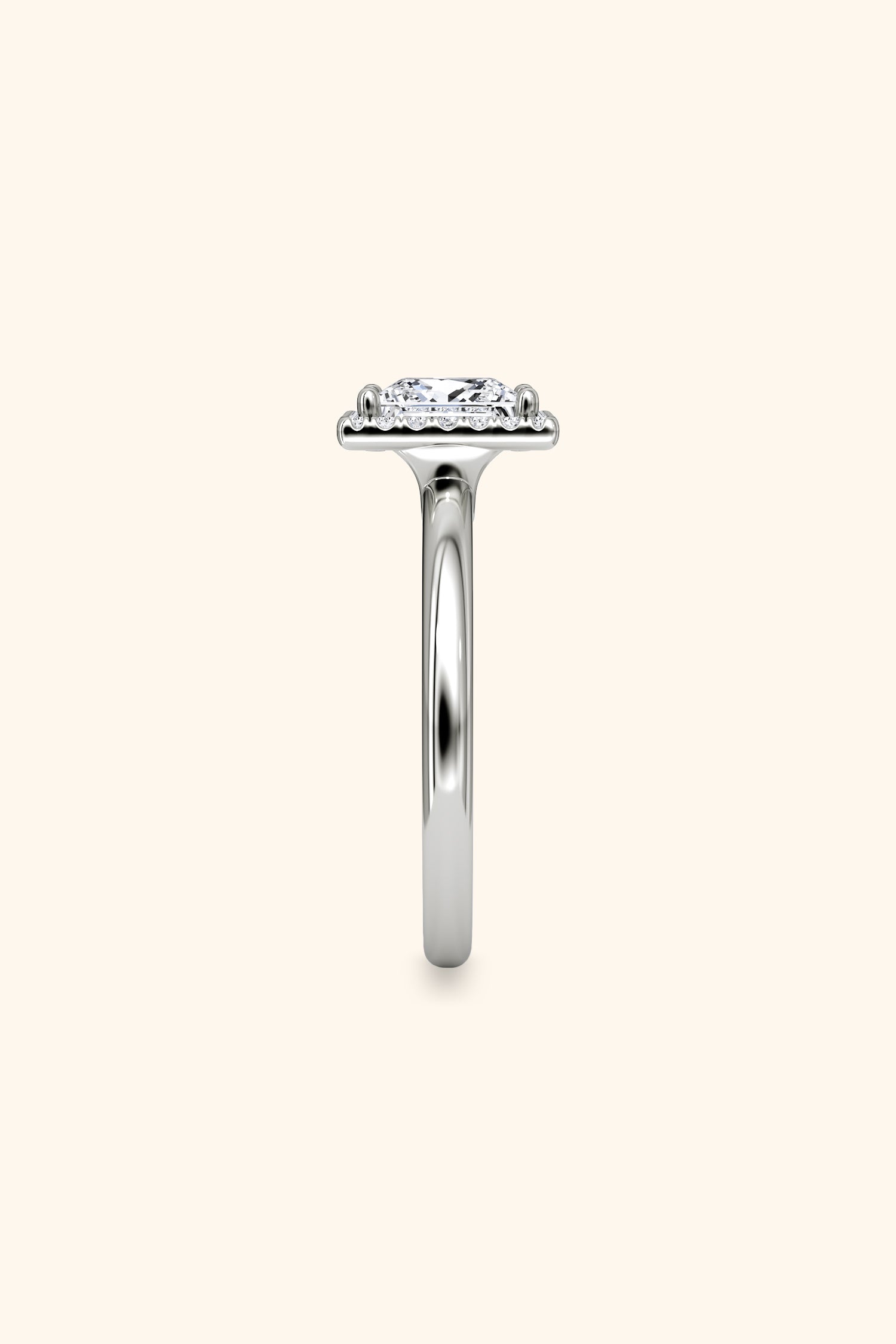 Angelica Classic Halo with a Princess Solitaire Ring